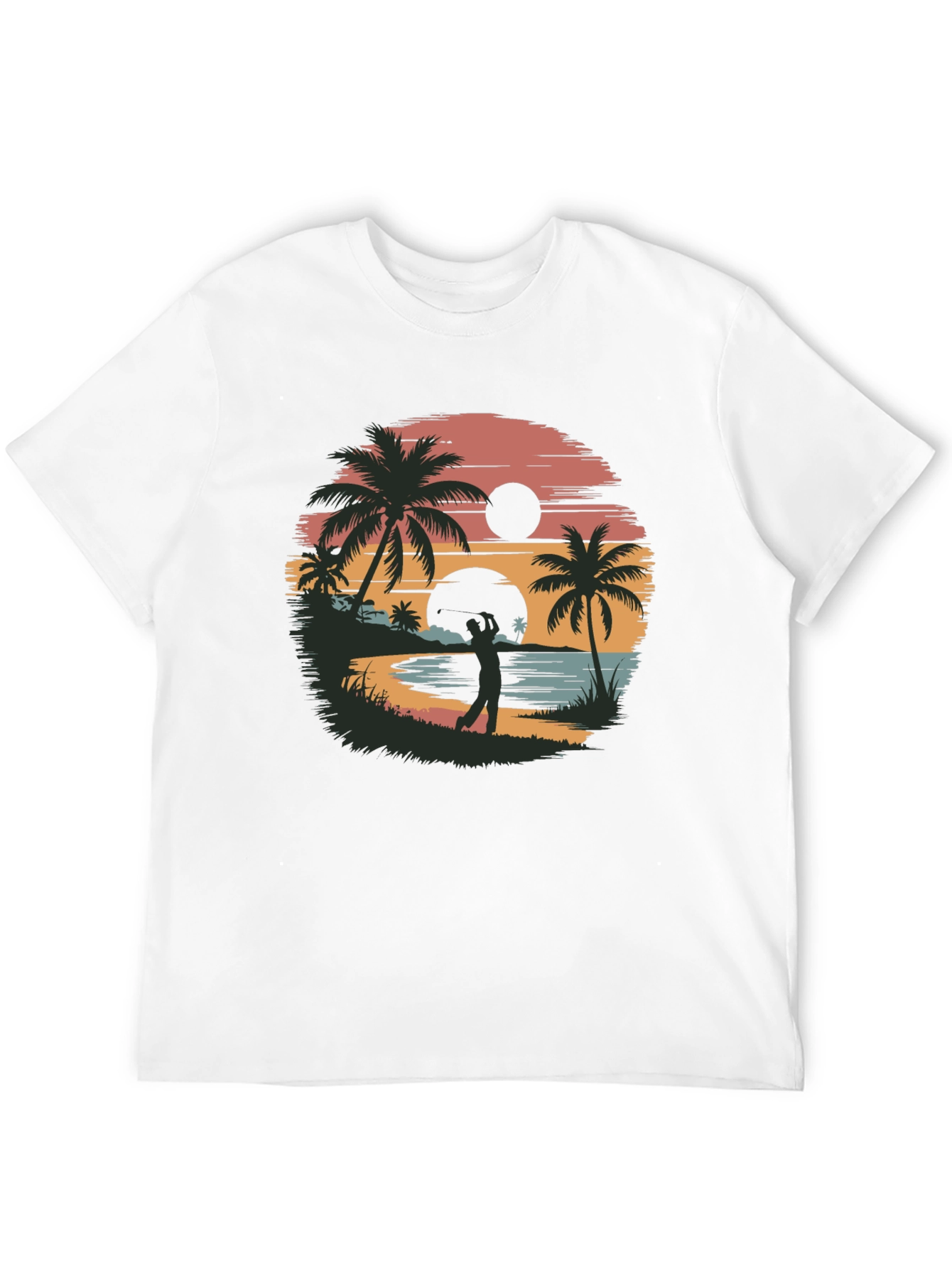 Tropical Sunset Golf Graphic Tee