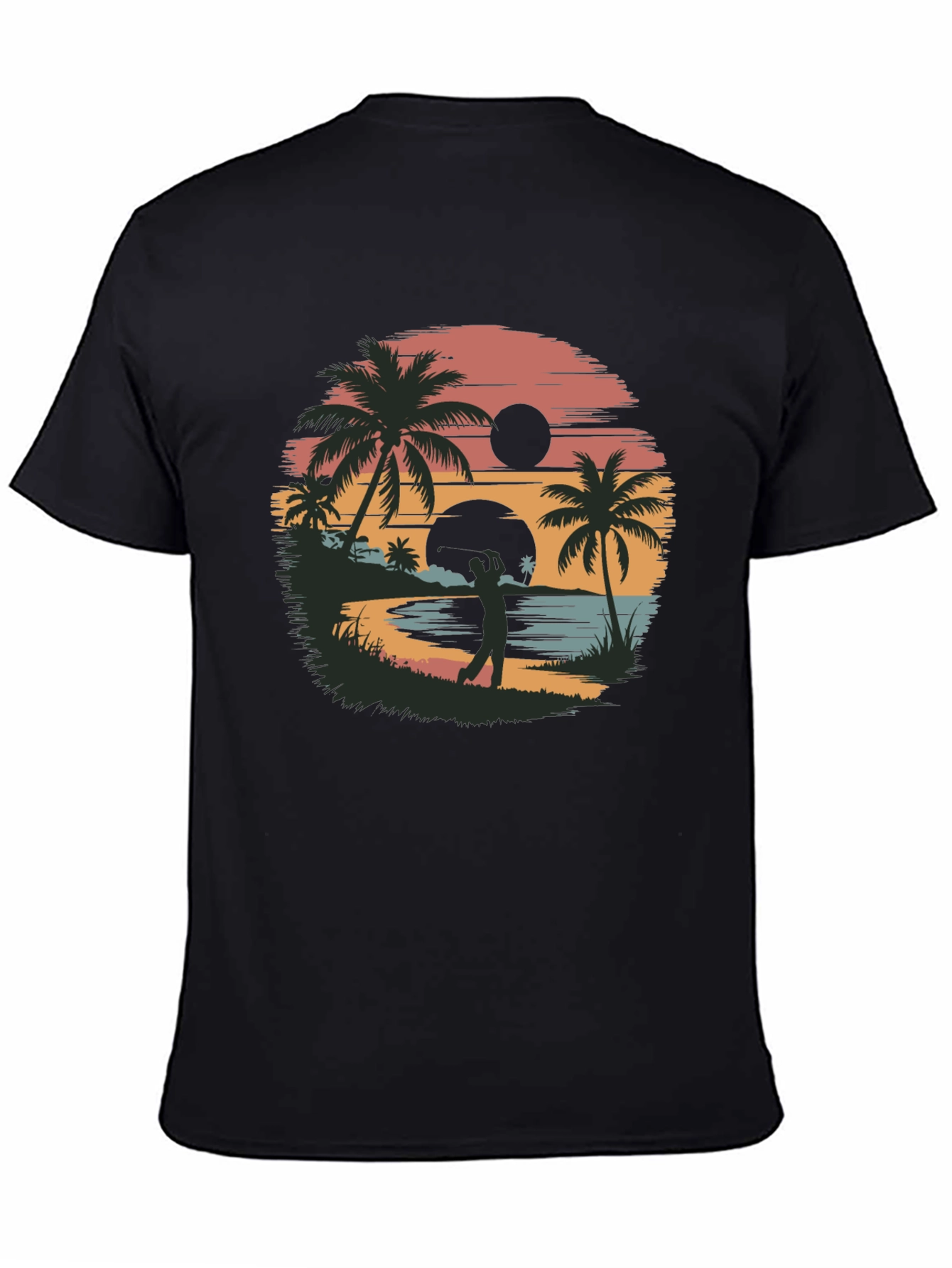 Tropical Sunset Golf Graphic Tee