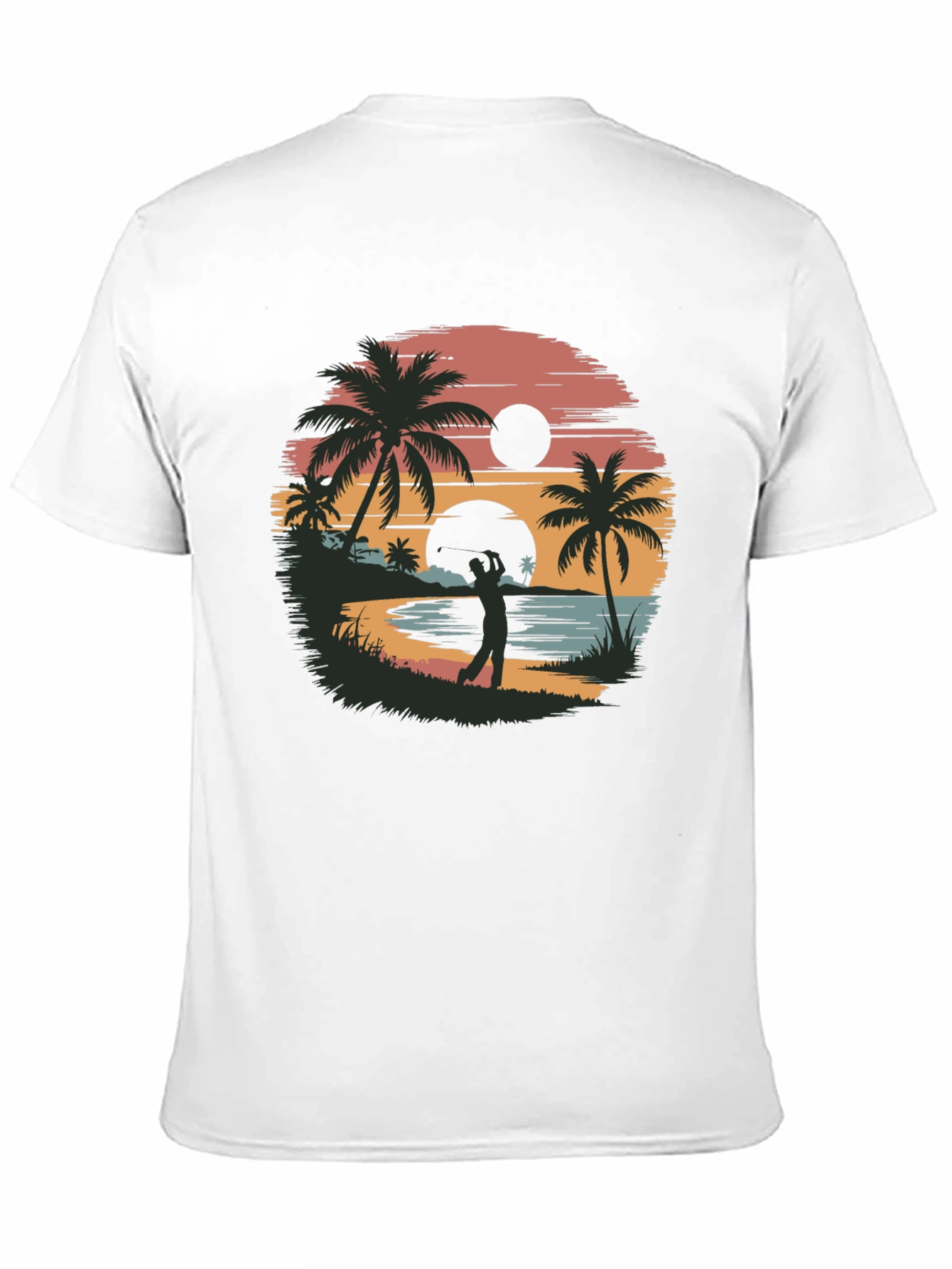 Tropical Sunset Golf Graphic Tee