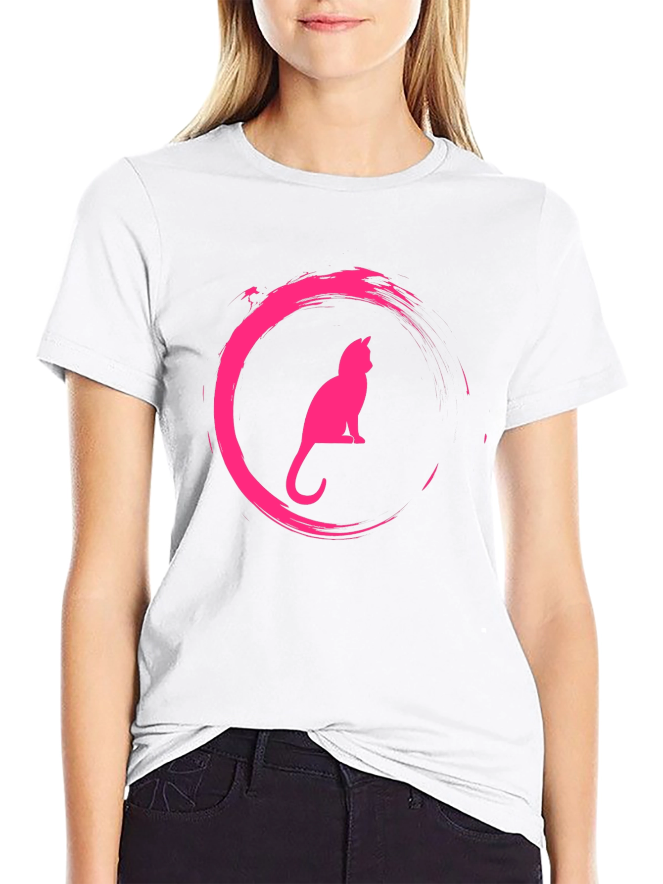 Cool Cat Graphic Tee - Black