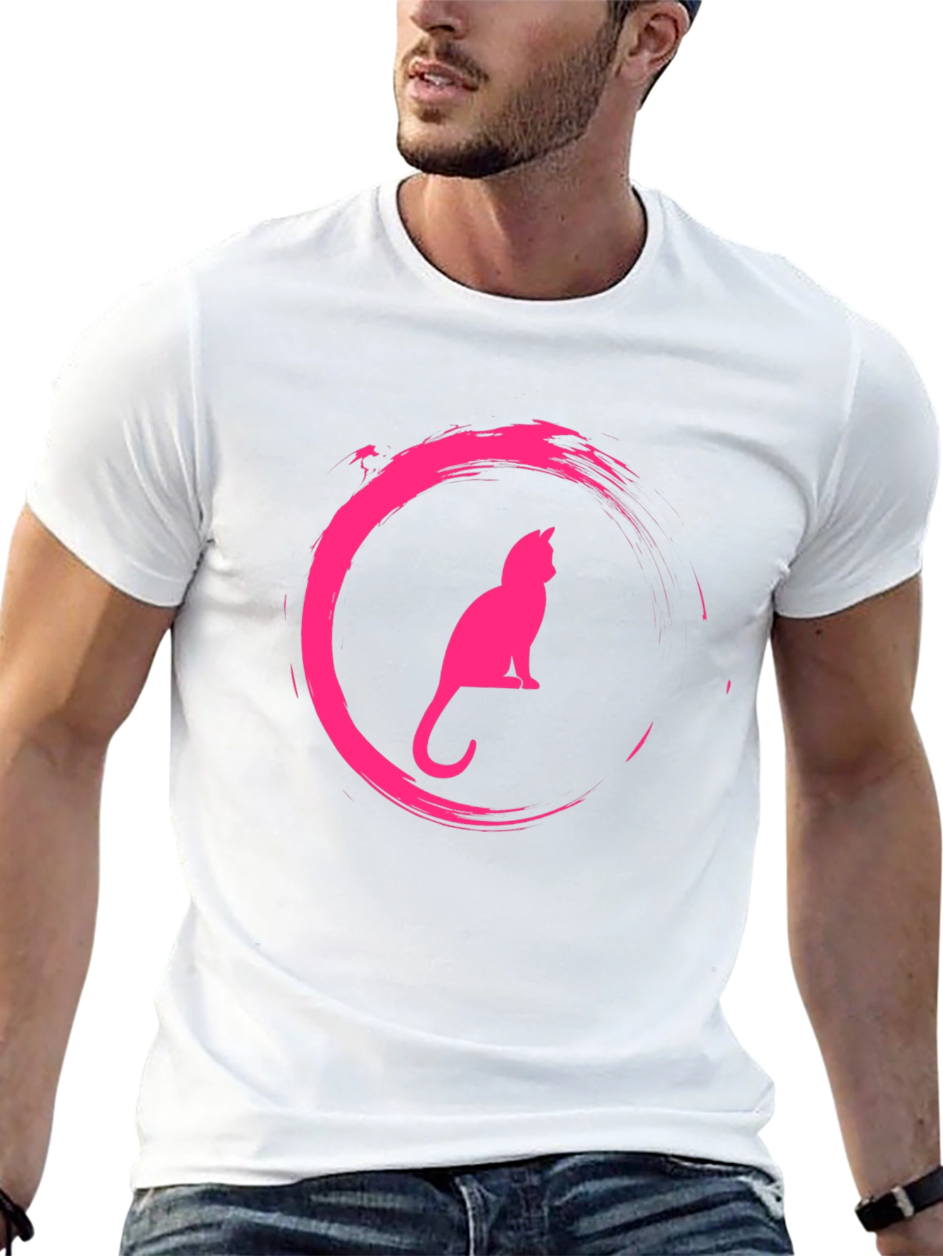 Cool Cat Graphic Tee - Black