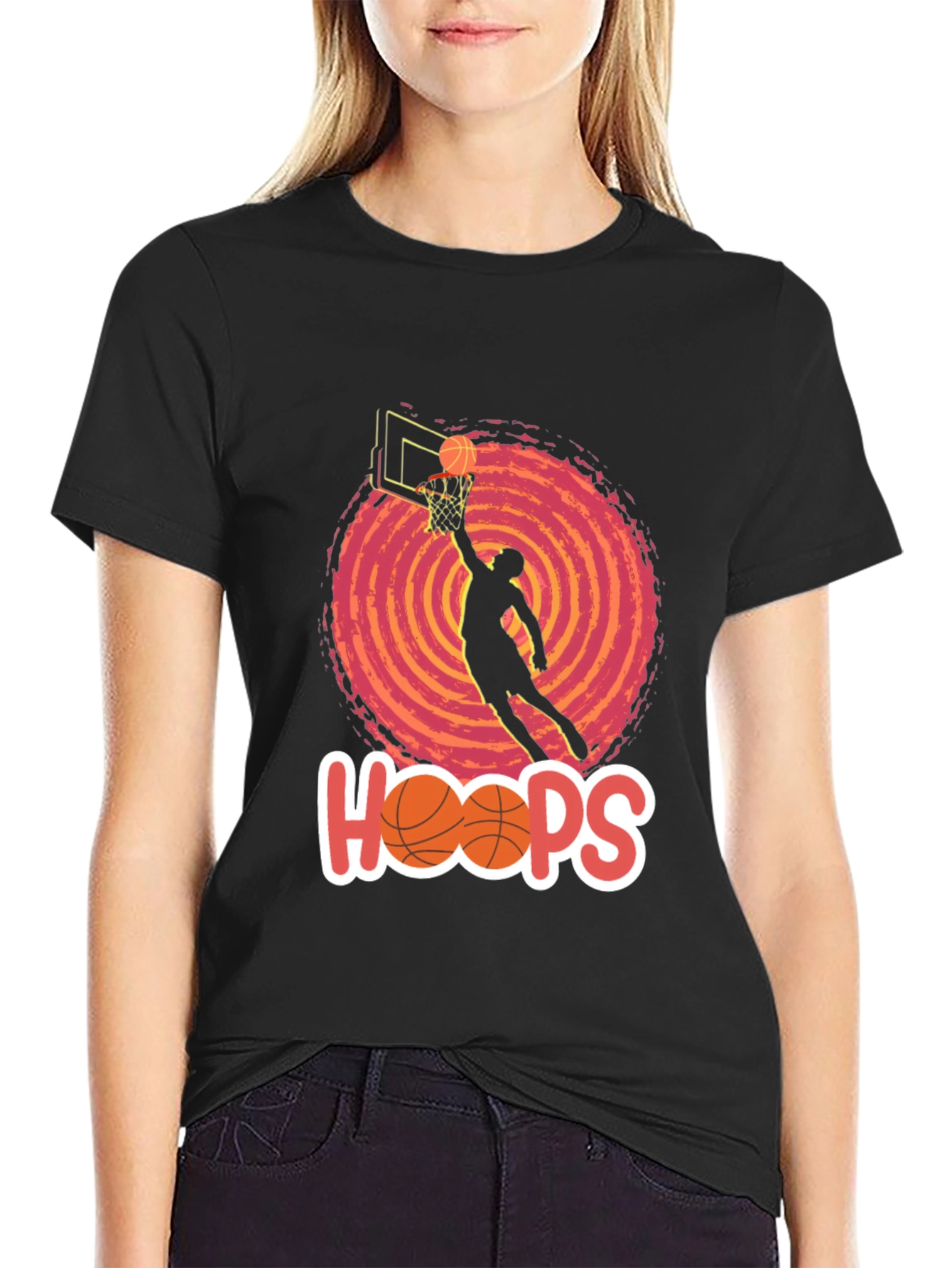 Hoops Basketball Graphic Tee
