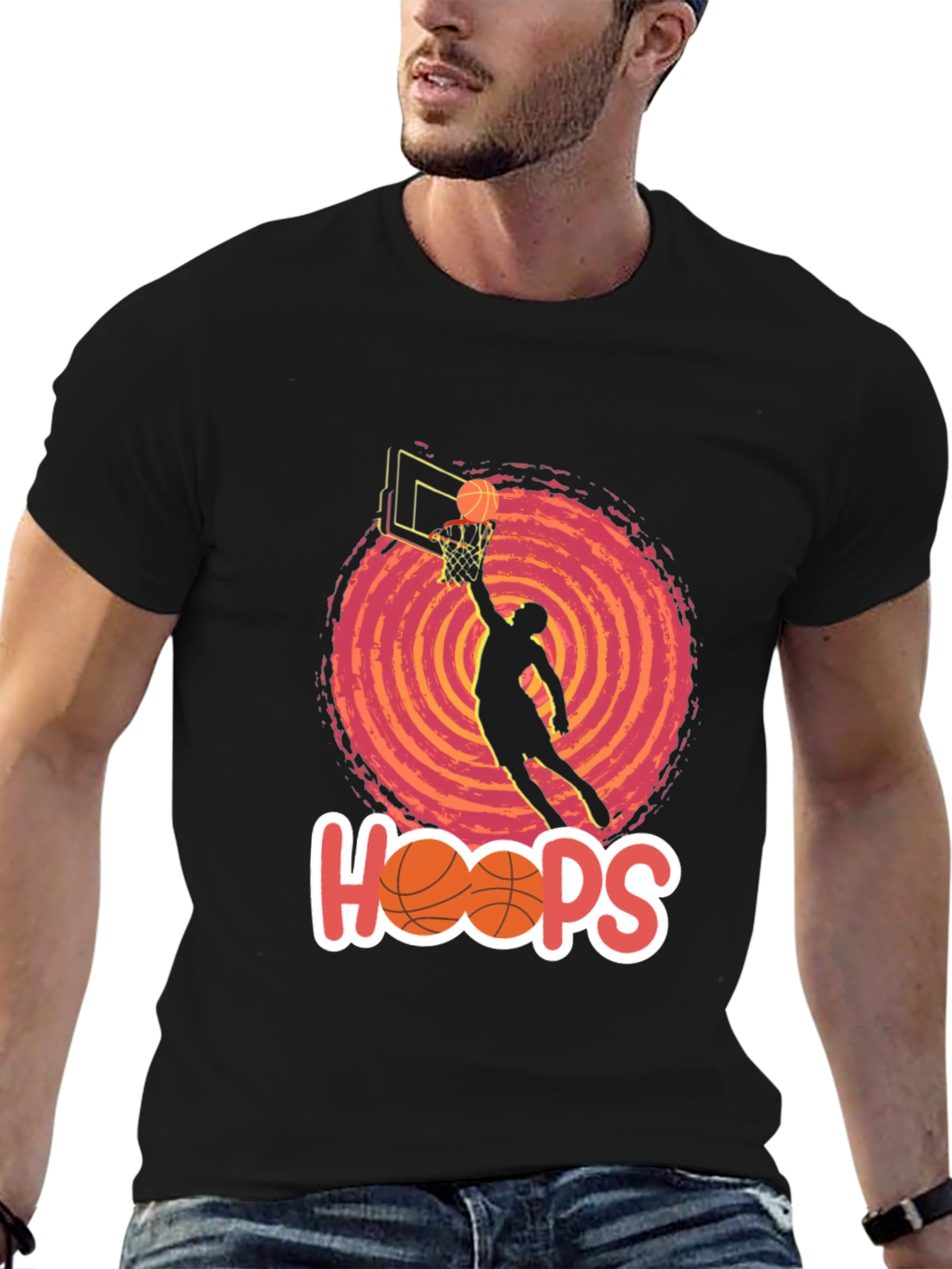 Hoops Basketball Graphic Tee