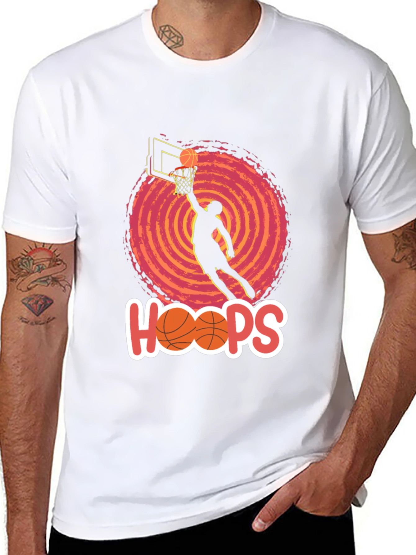 Hoops Basketball Graphic Tee