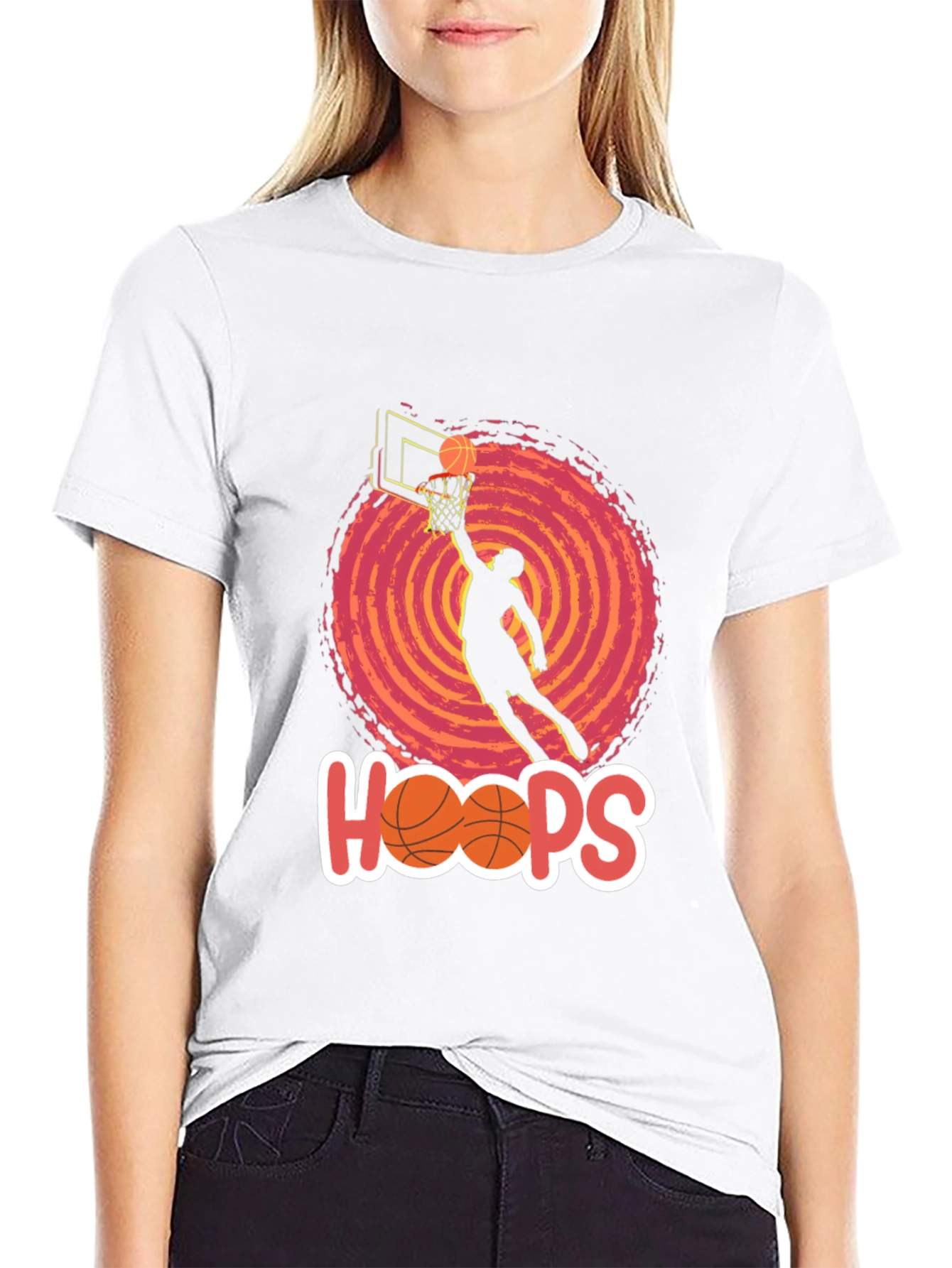 Hoops Basketball Graphic Tee