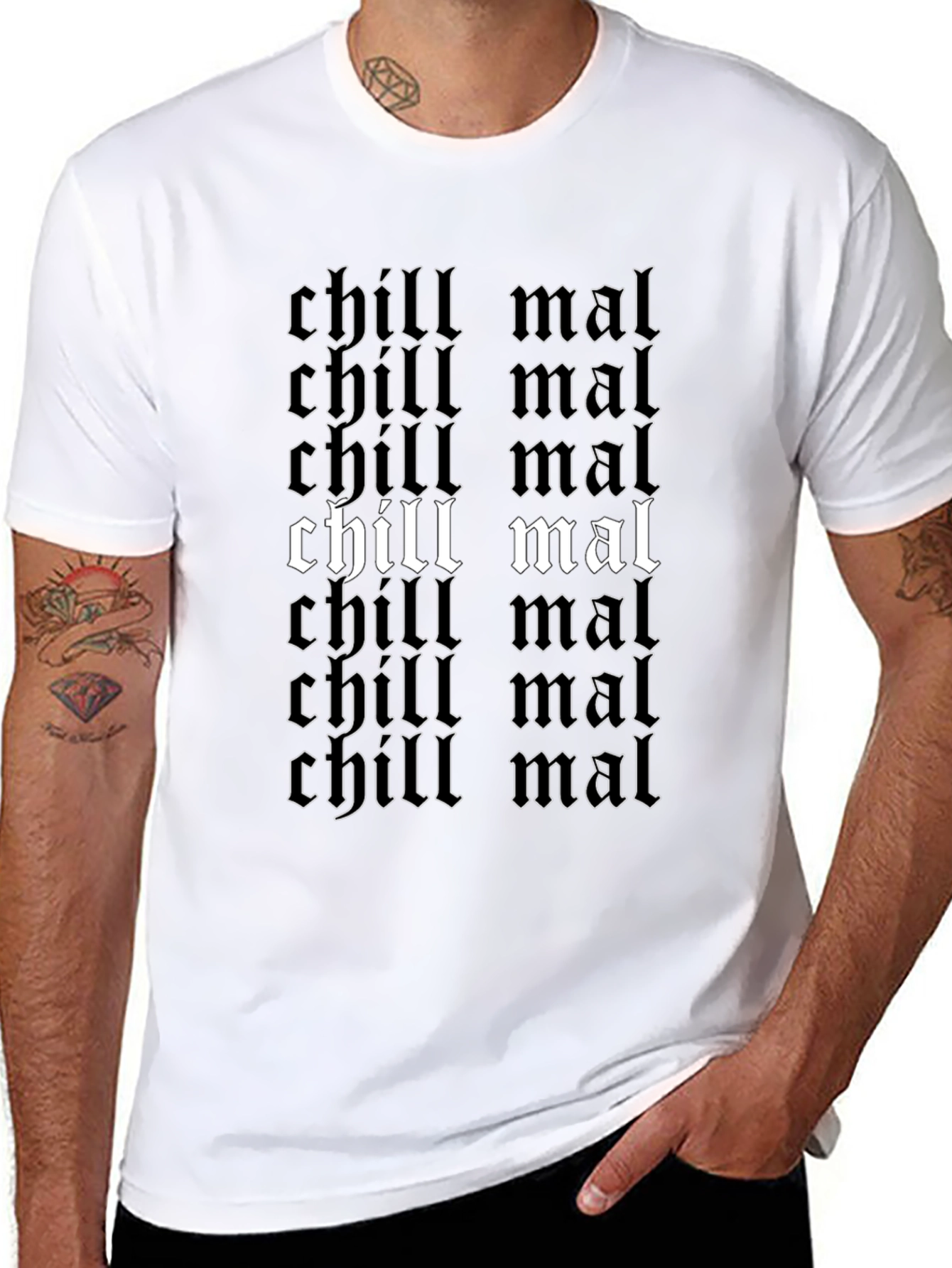 Chill Mal T-Shirt - Gothic Style Black Tee
