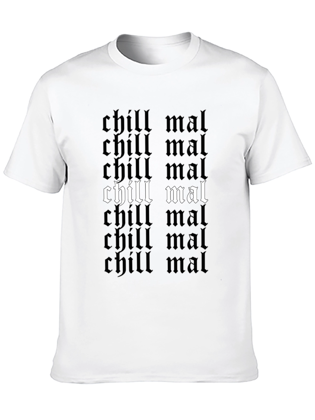 Chill Mal T-Shirt - Gothic Style Black Tee
