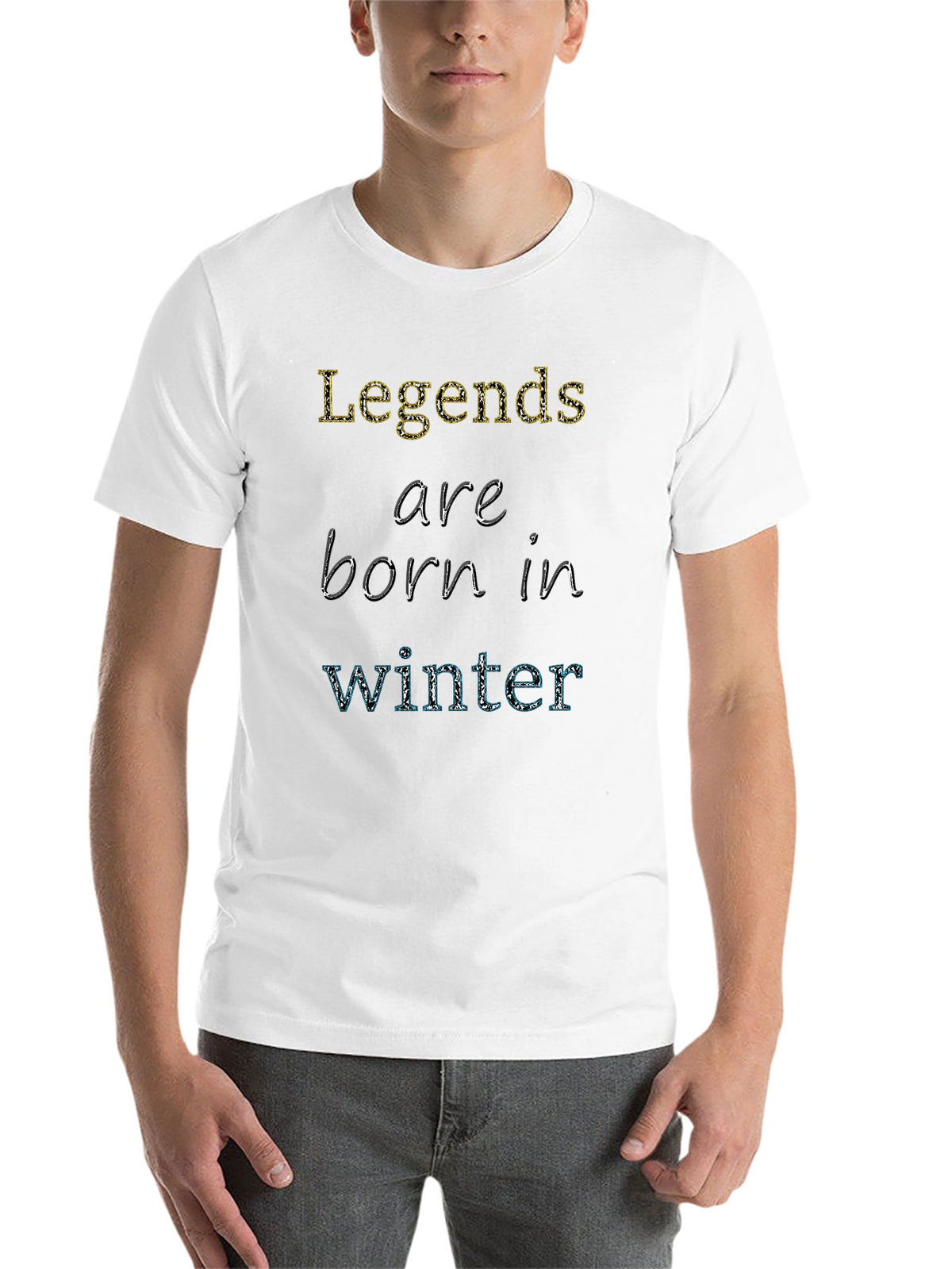 Legends Are Born In Winter Black T-Shirt