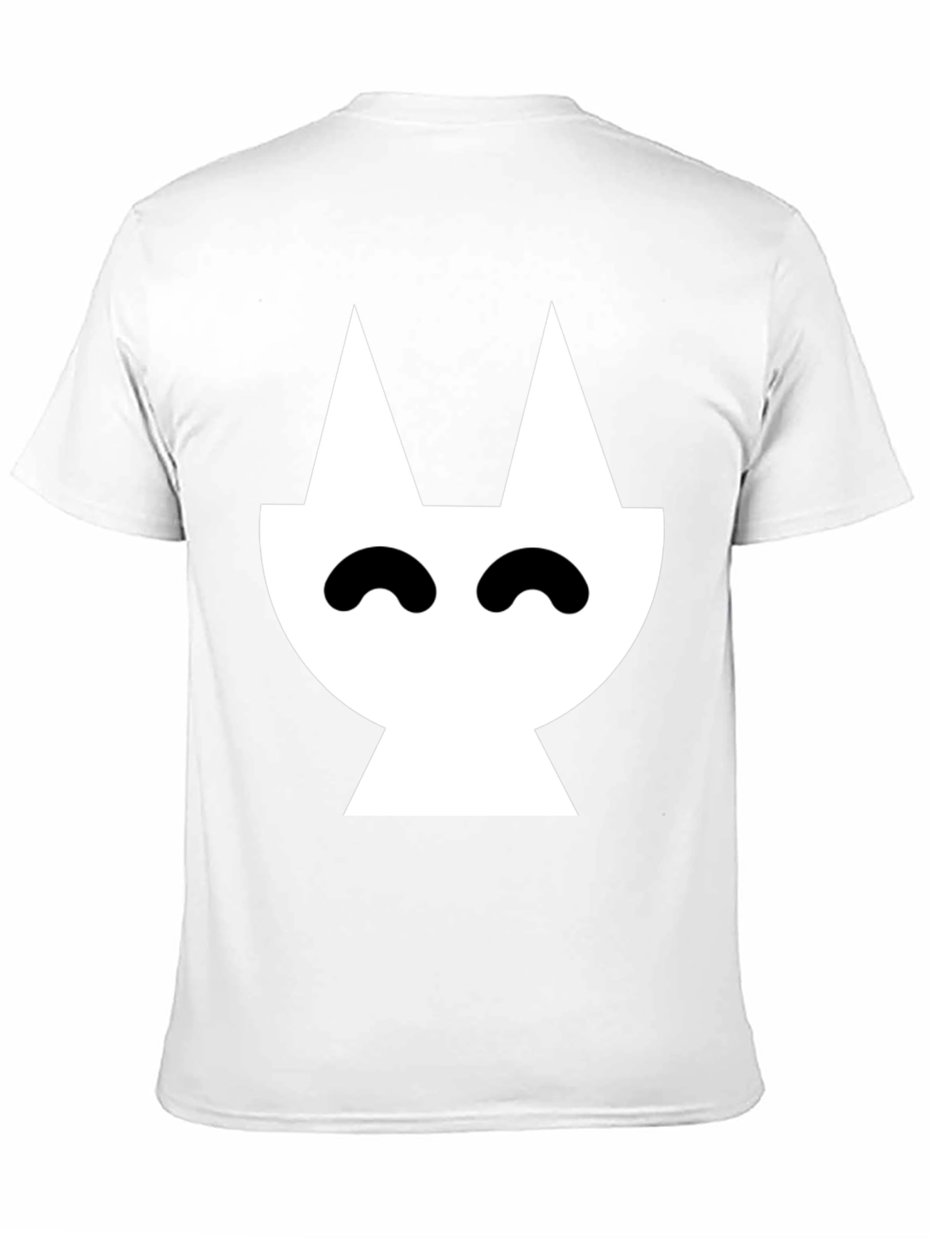 Abstract Cat Graphic Black T-Shirt