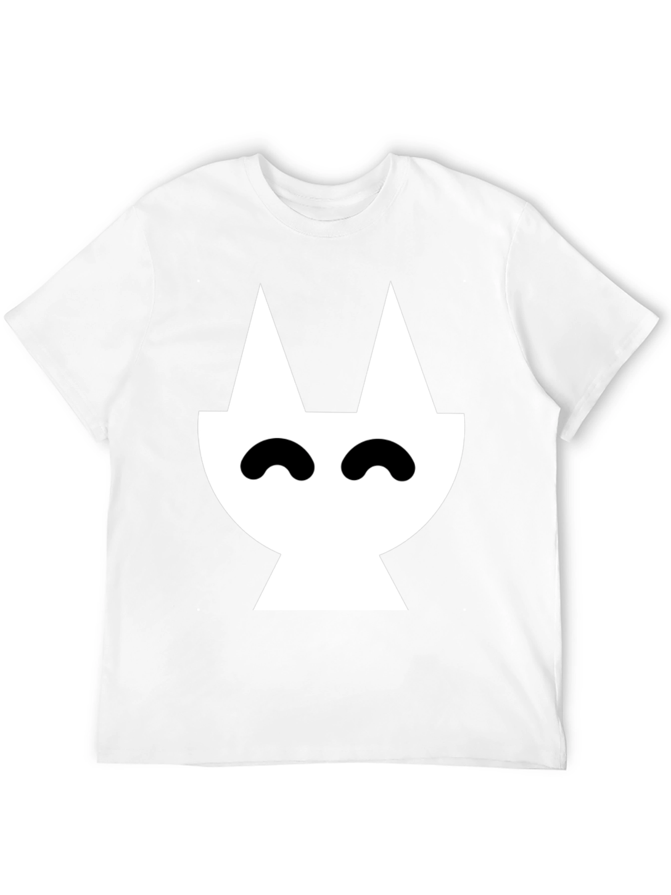 Abstract Cat Graphic Black T-Shirt
