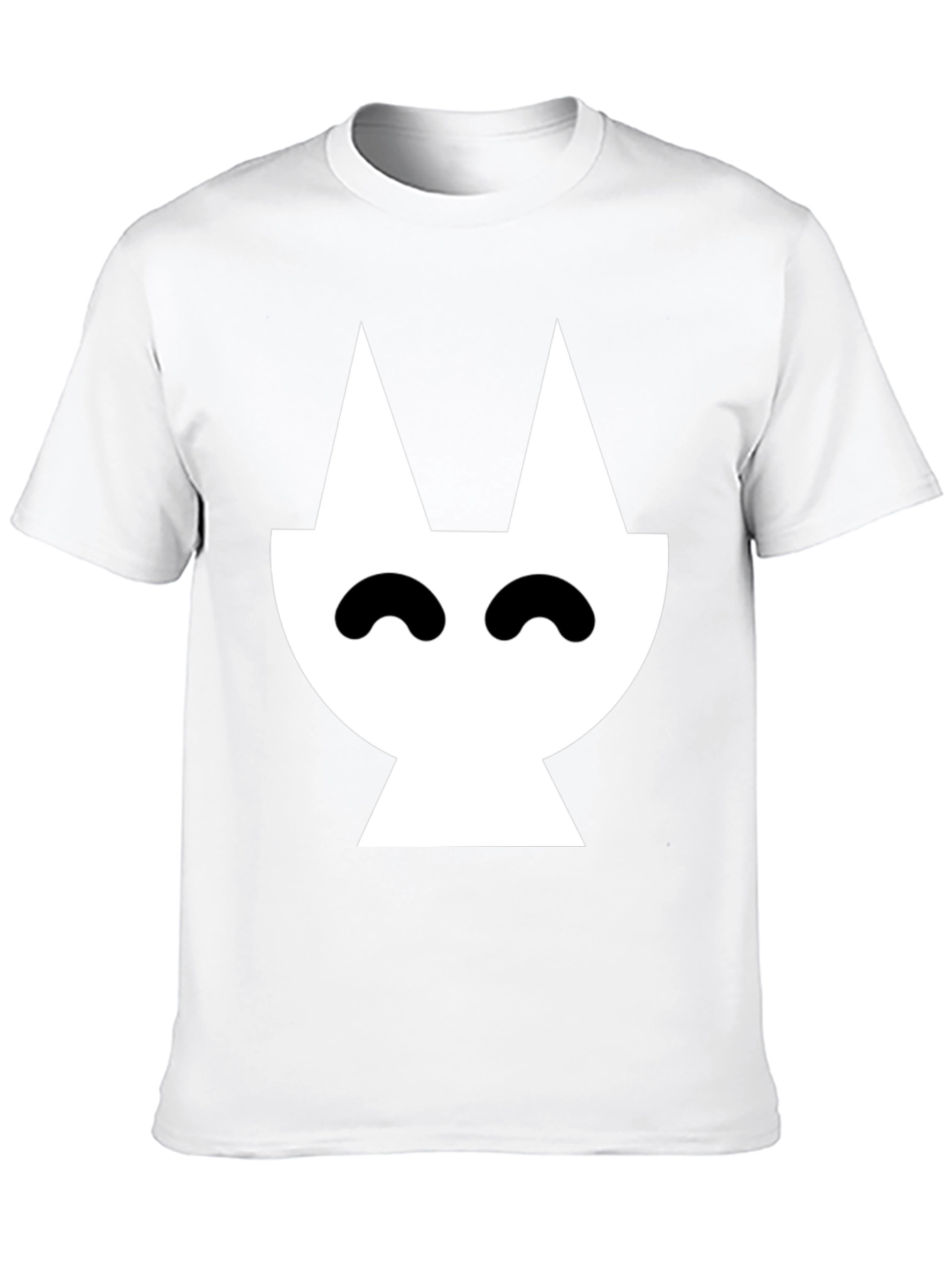 Abstract Cat Graphic Black T-Shirt