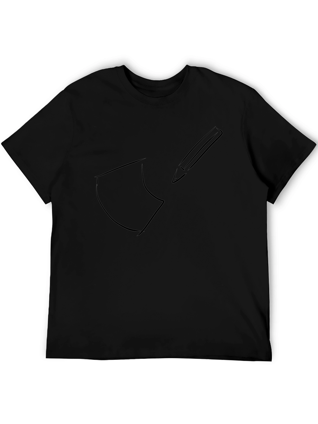 Axe & Pencil Black Graphic Tee