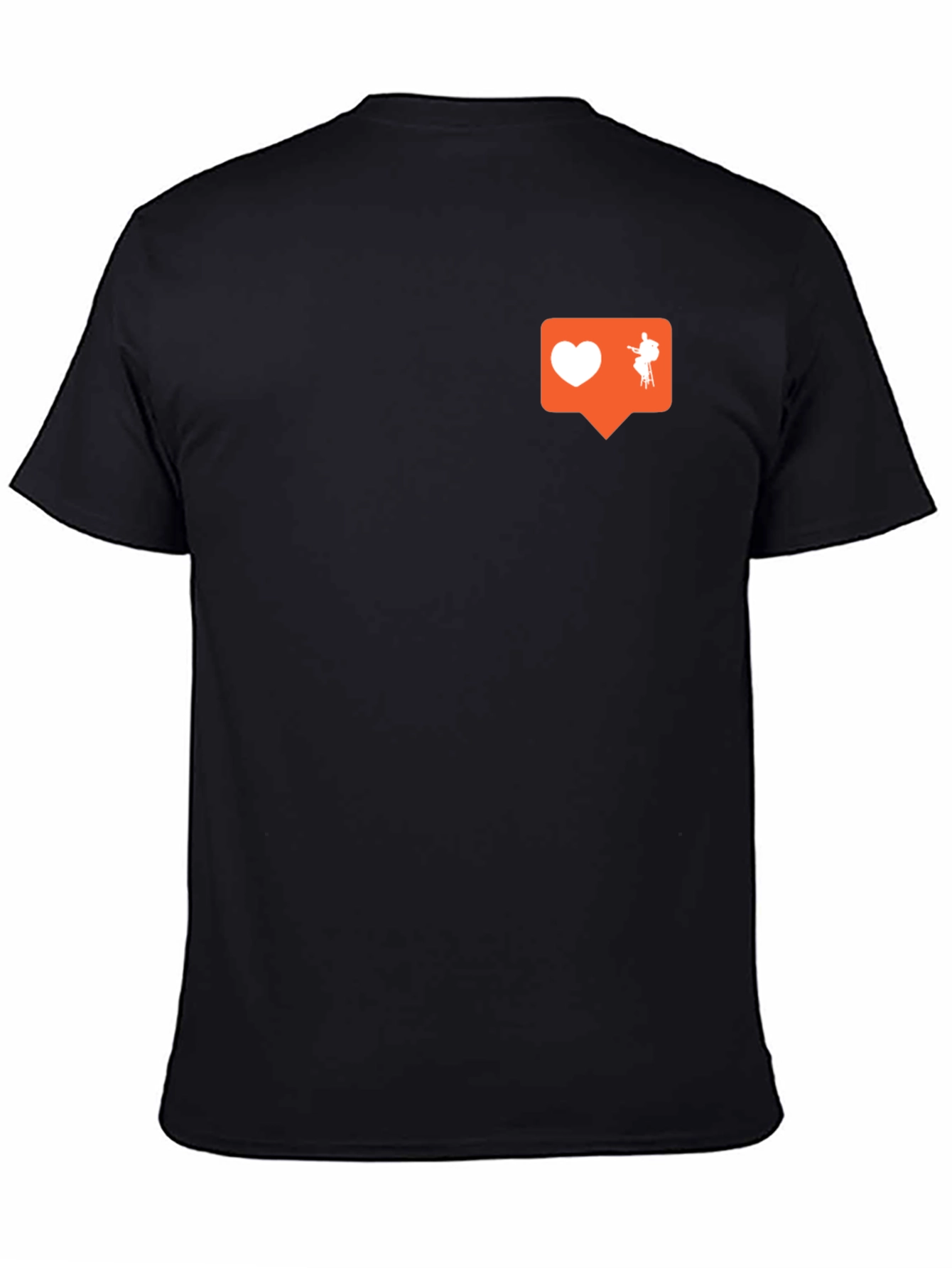 Stylish Black Graphic Tee - Love & Music