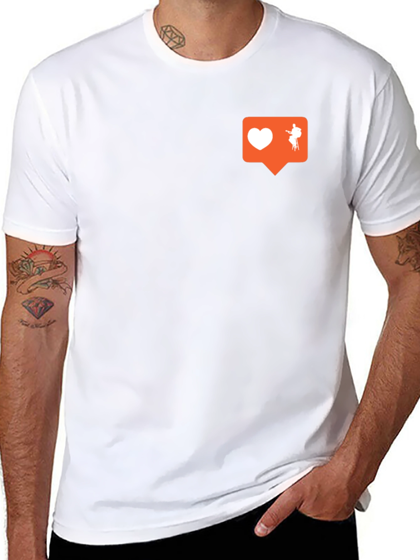 Stylish Black Graphic Tee - Love & Music