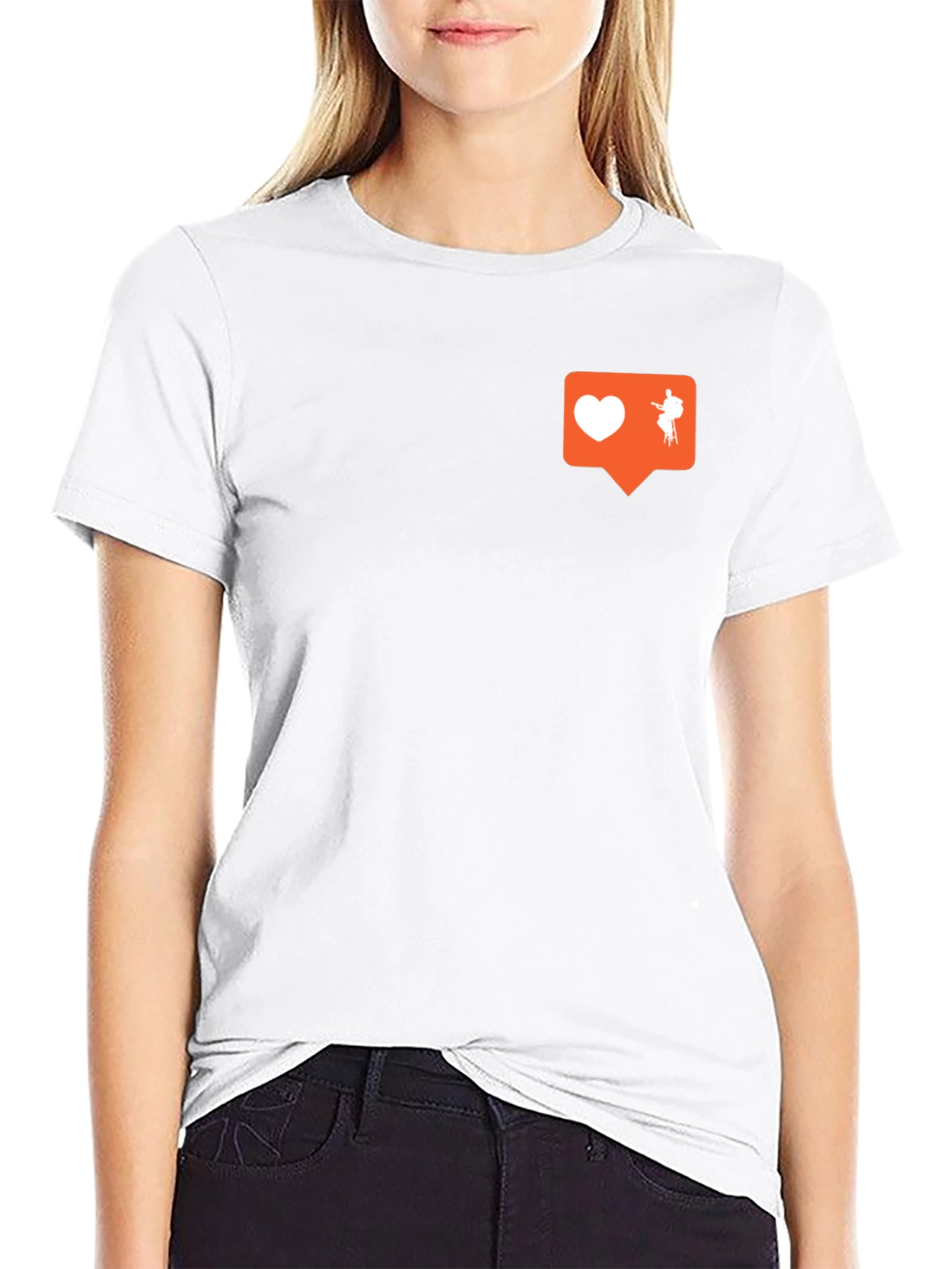 Stylish Black Graphic Tee - Love & Music