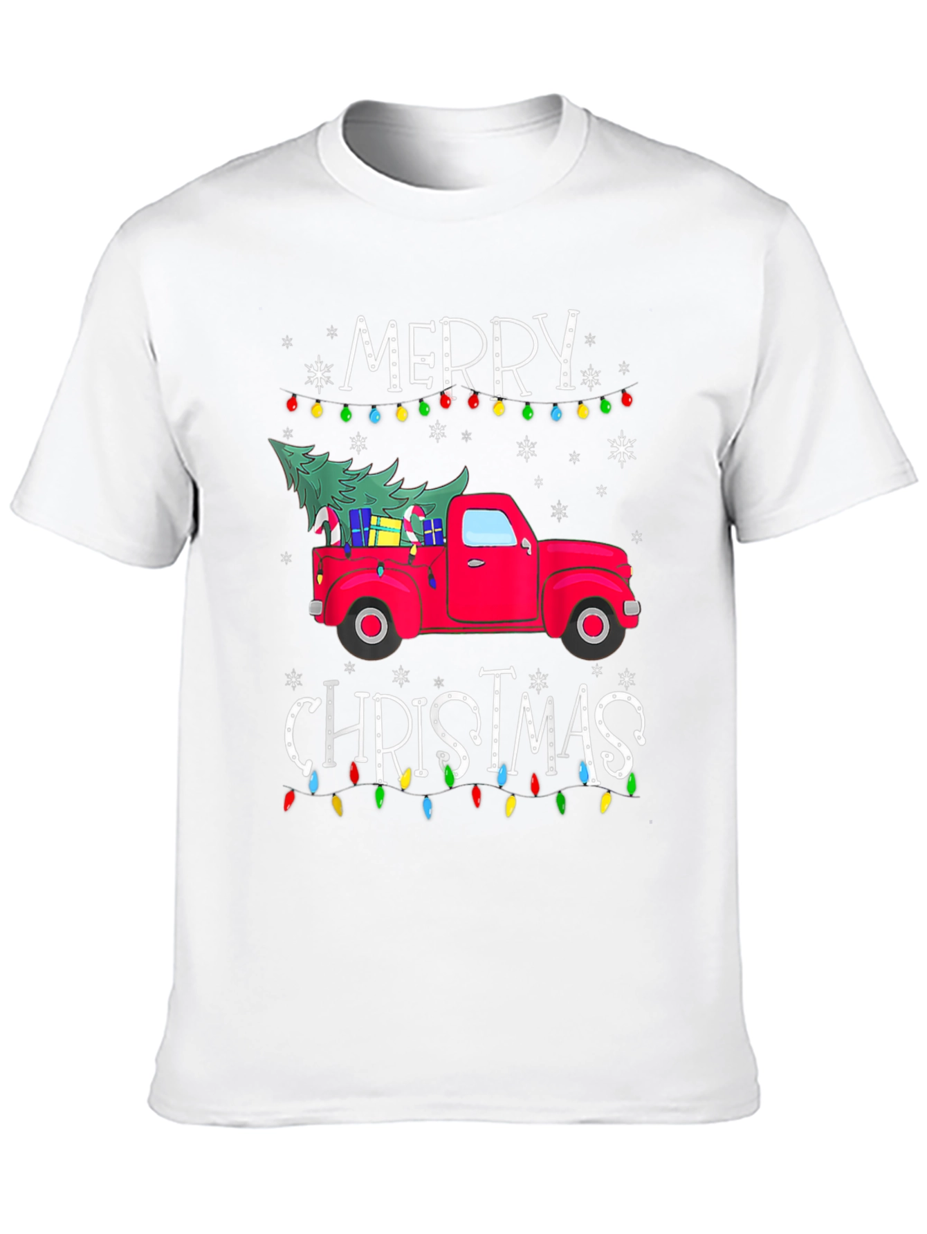 Festive Christmas Truck Graphic T-Shirt