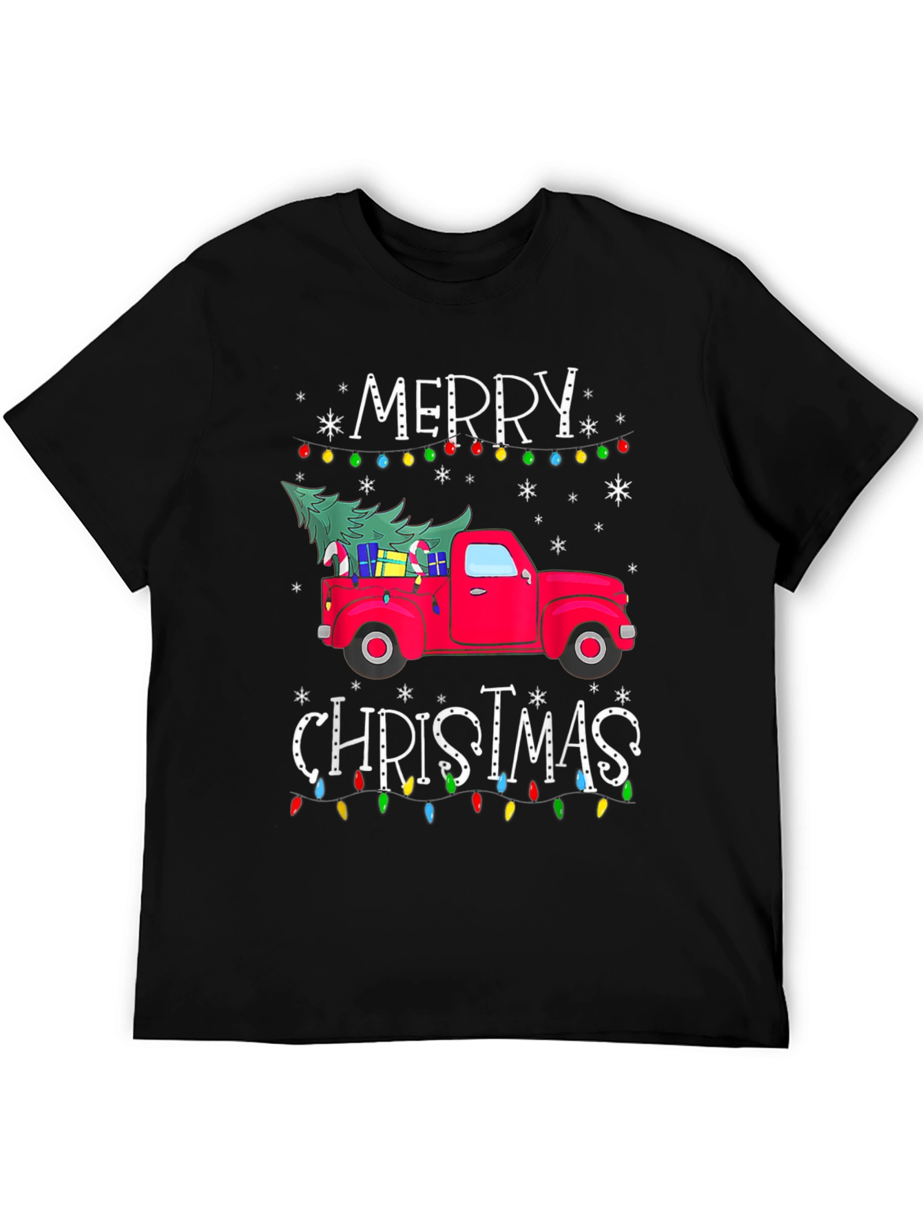Festive Christmas Truck Graphic T-Shirt