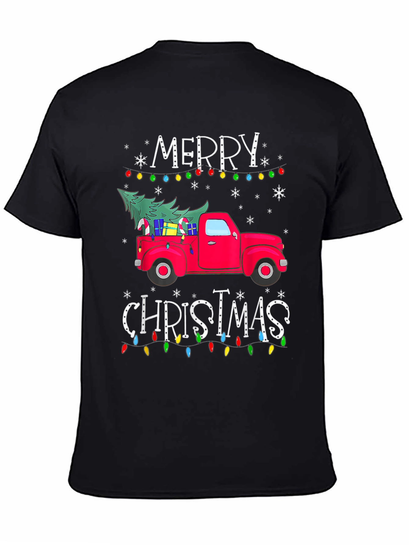 Festive Christmas Truck Graphic T-Shirt