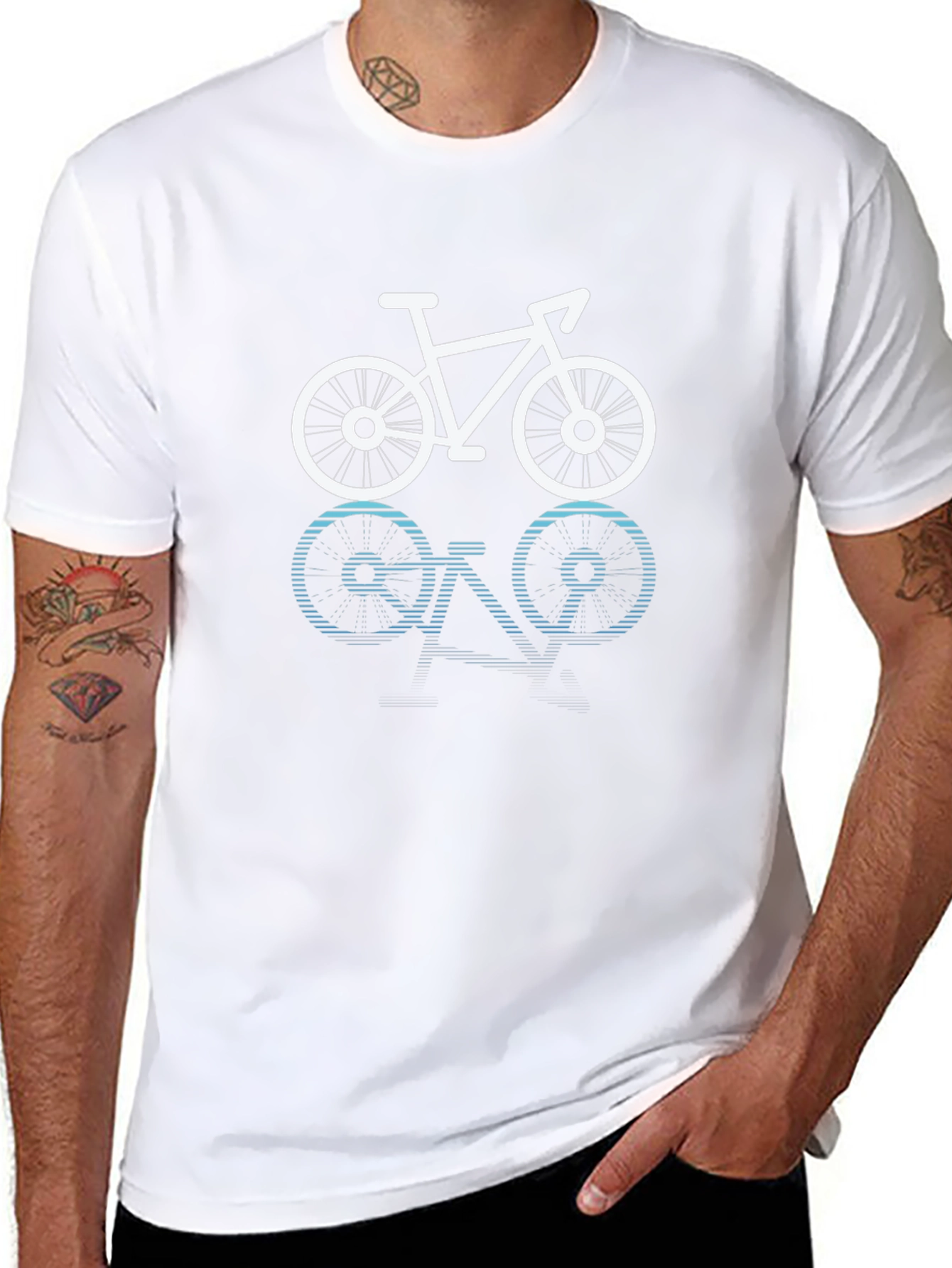 Cycling Graphic T-Shirt - Cool Bike Print