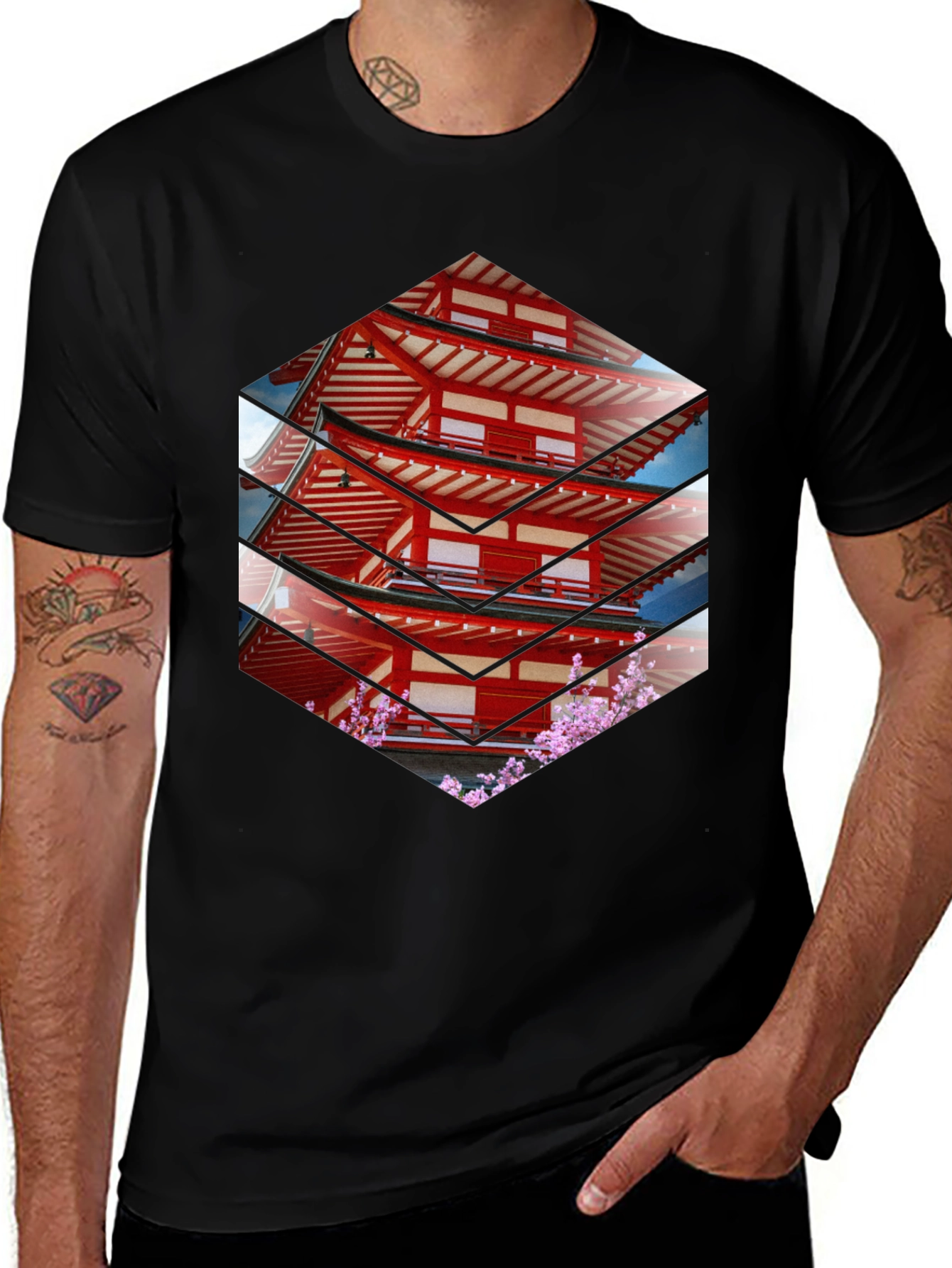 Japanese Pagoda T-Shirt - Unique Graphic Tee