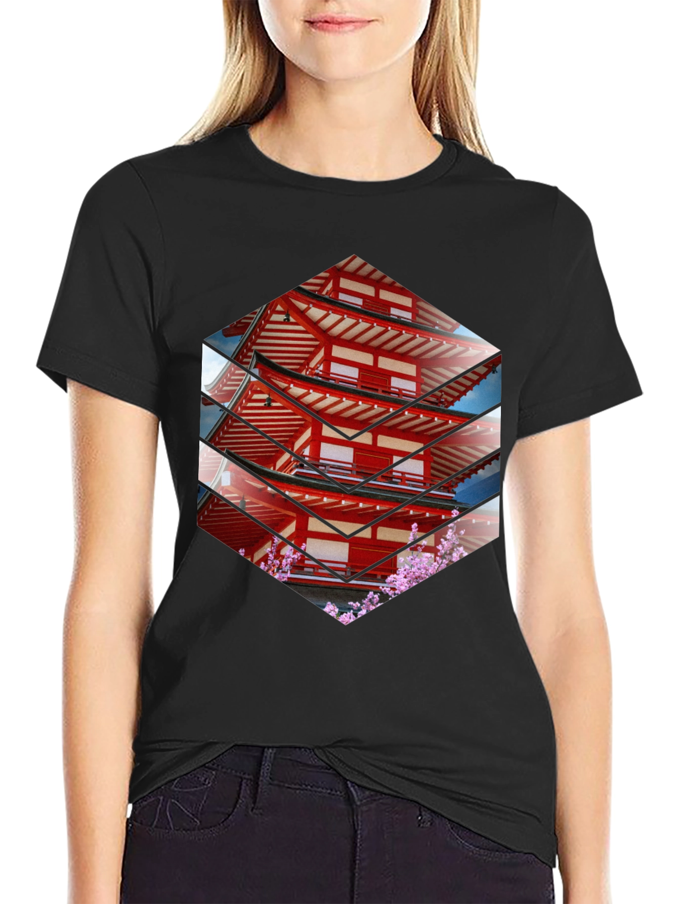 Japanese Pagoda T-Shirt - Unique Graphic Tee