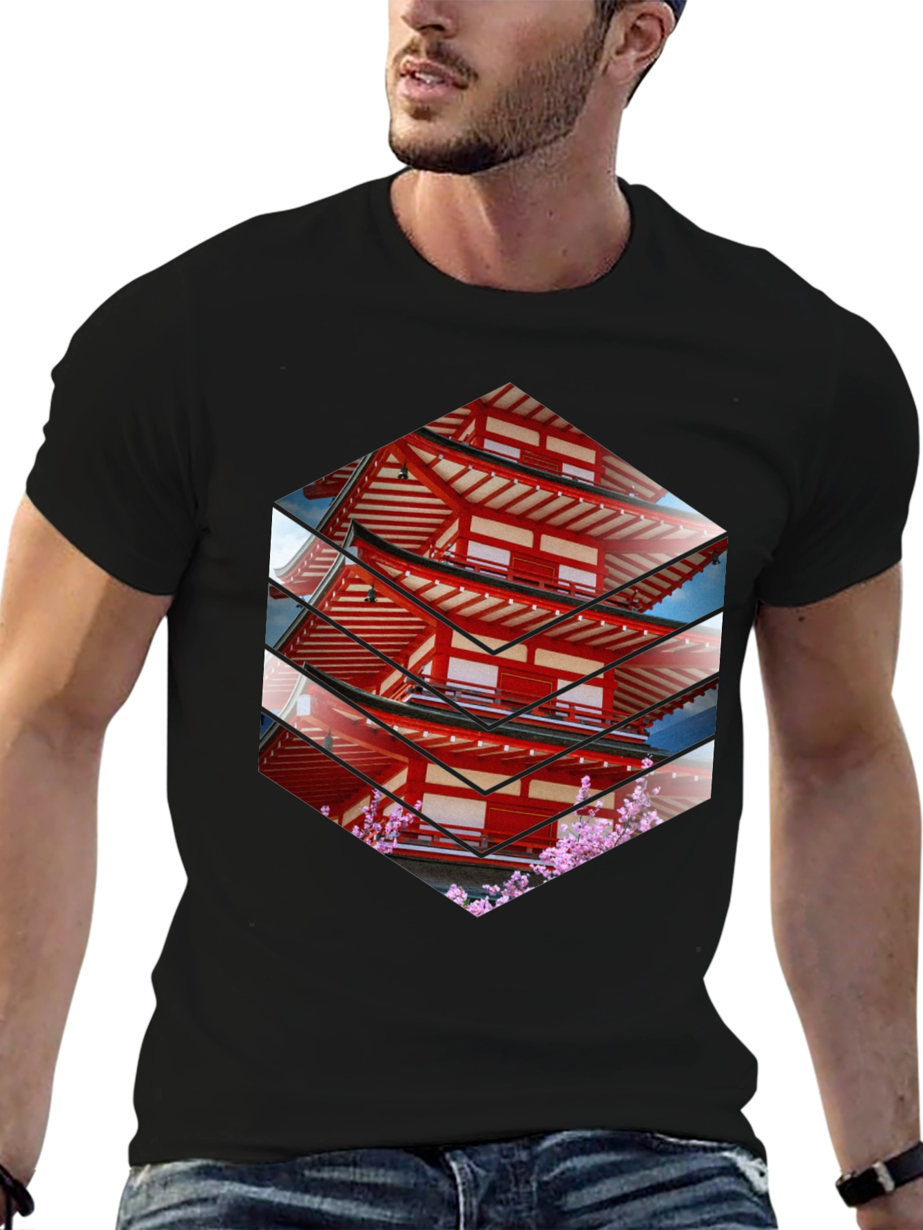 Japanese Pagoda T-Shirt - Unique Graphic Tee
