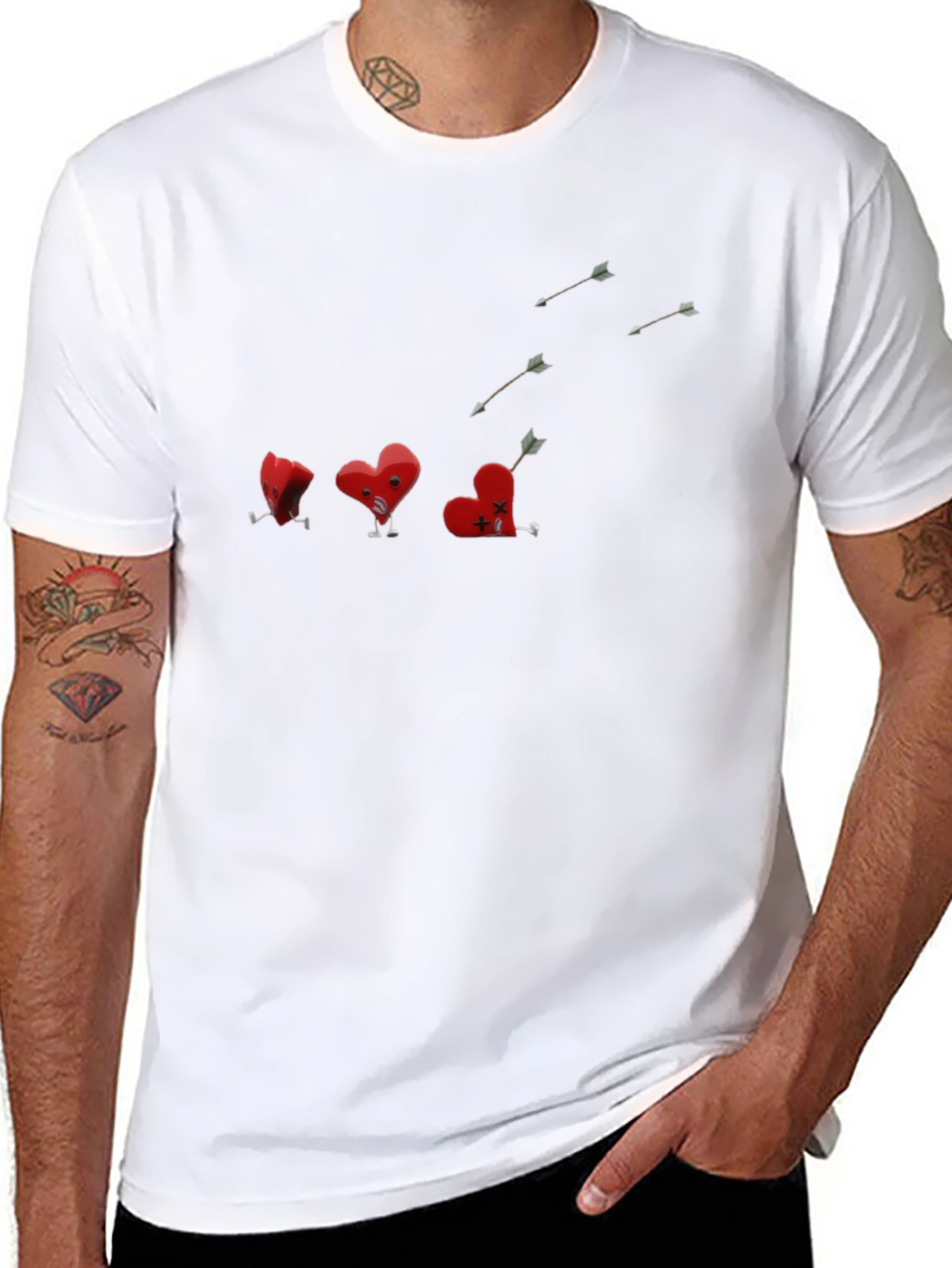 Wounded Heart Black Tee