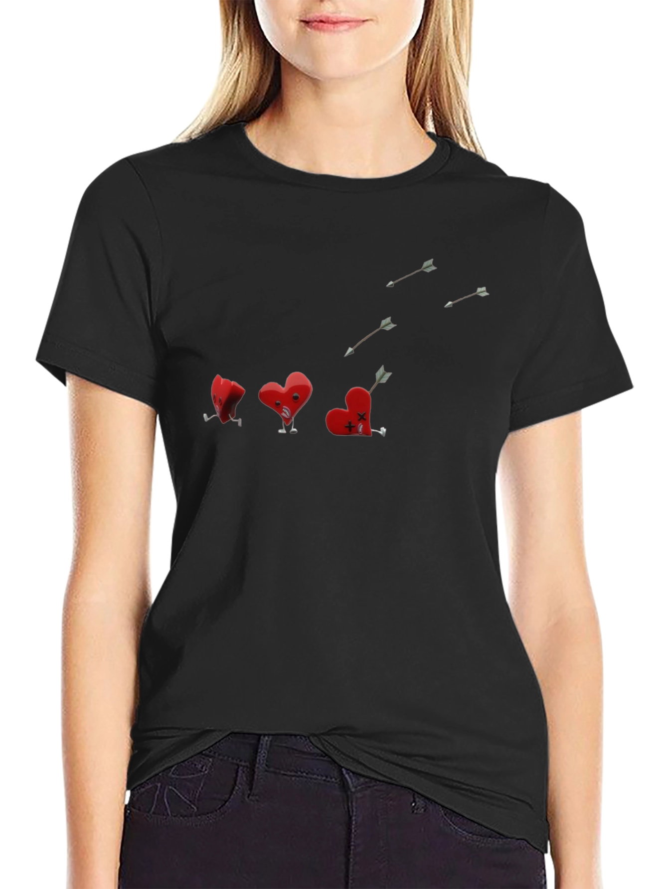 Wounded Heart Black Tee