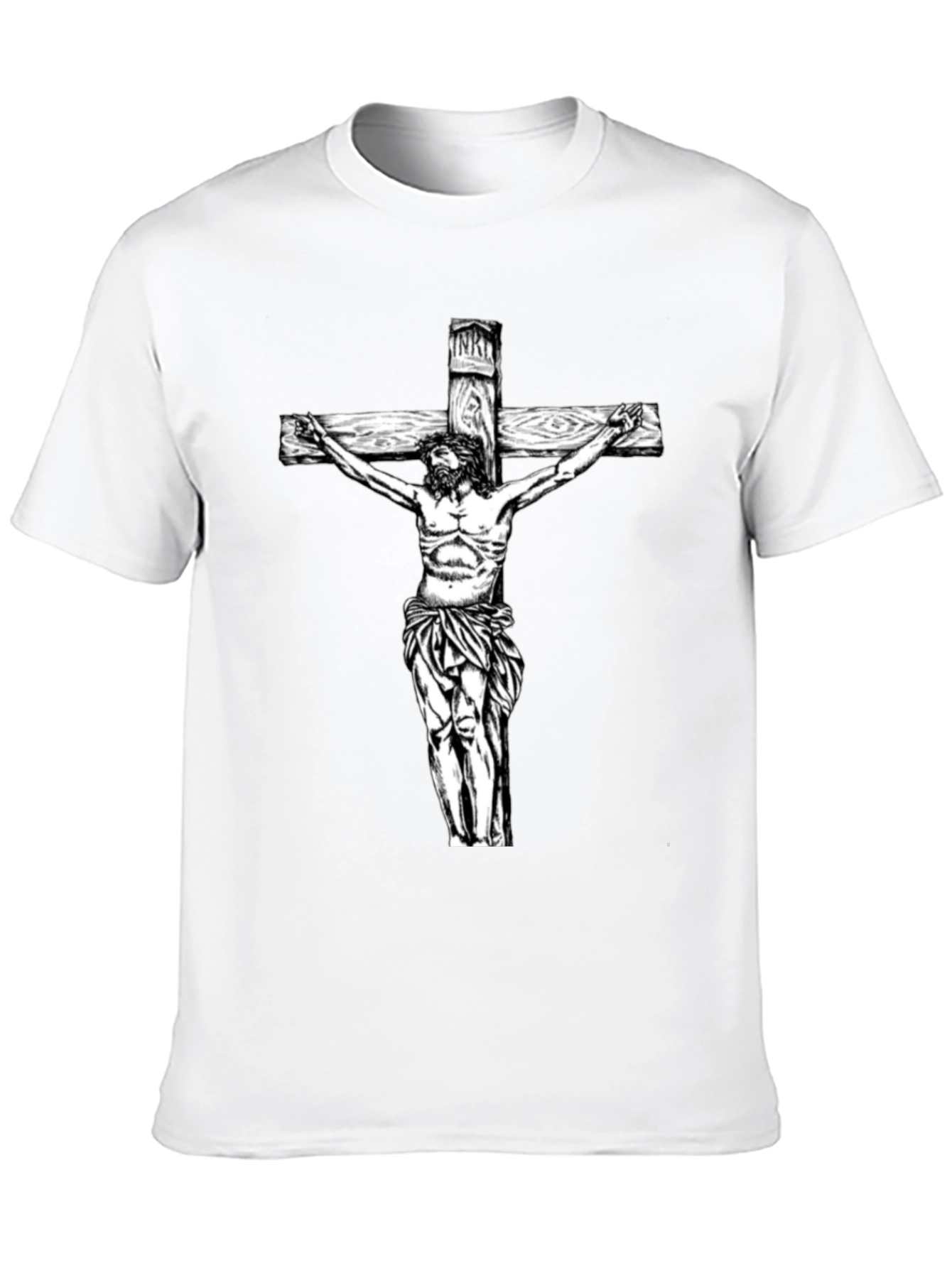 Jesus Christ on the Cross Graphic Tee - Black