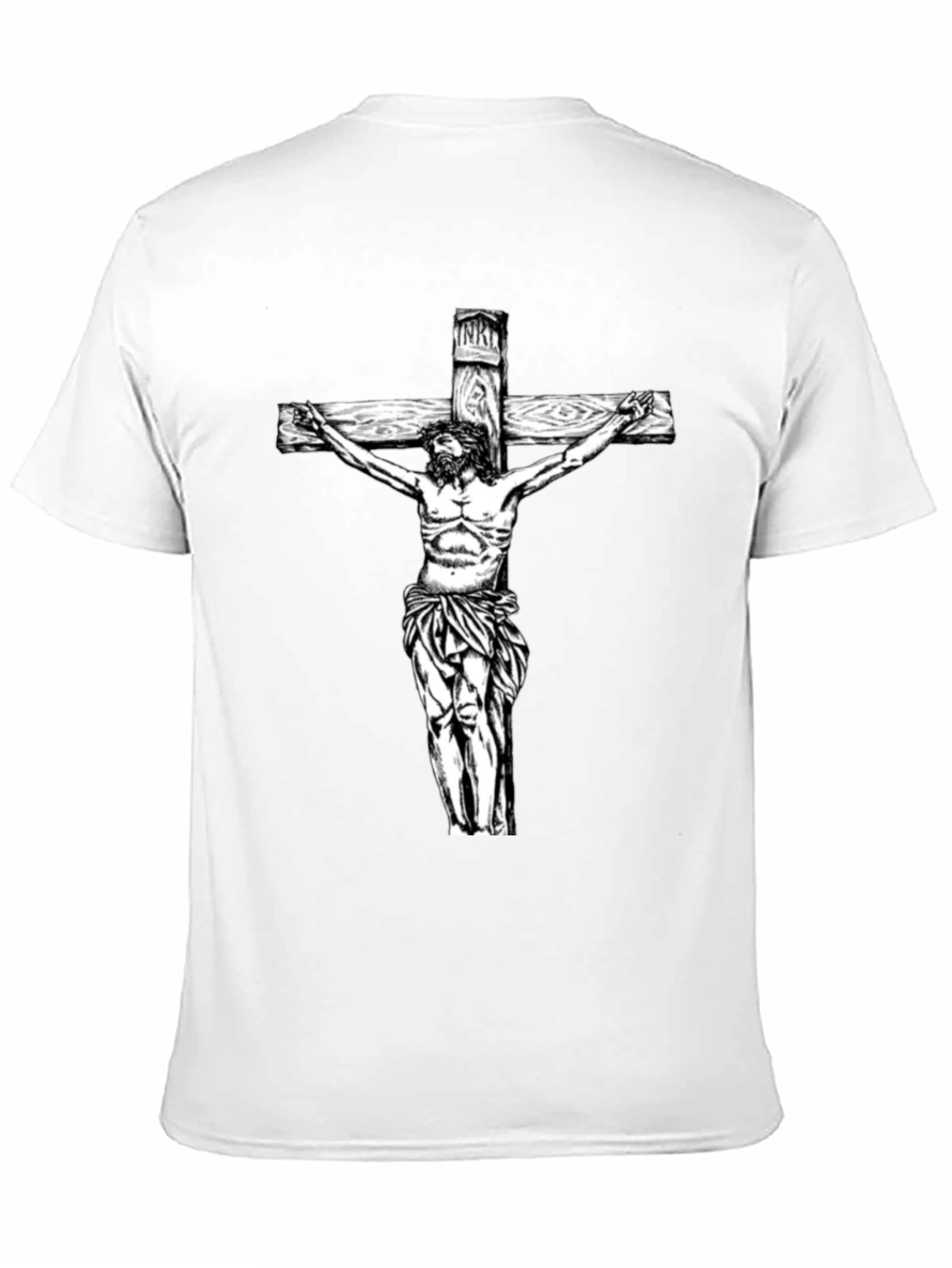 Jesus Christ on the Cross Graphic Tee - Black