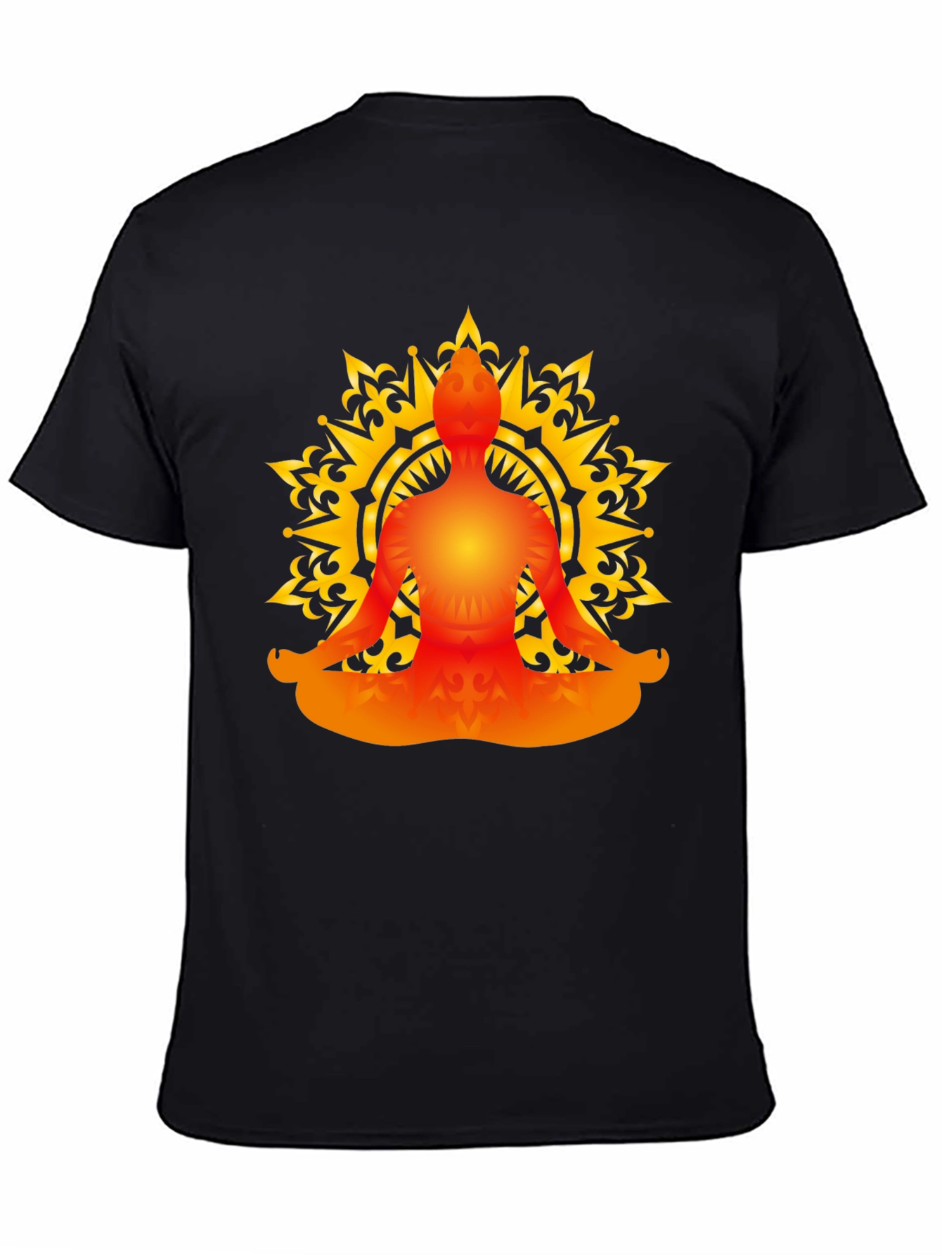 Meditative Mandala T-Shirt - Black