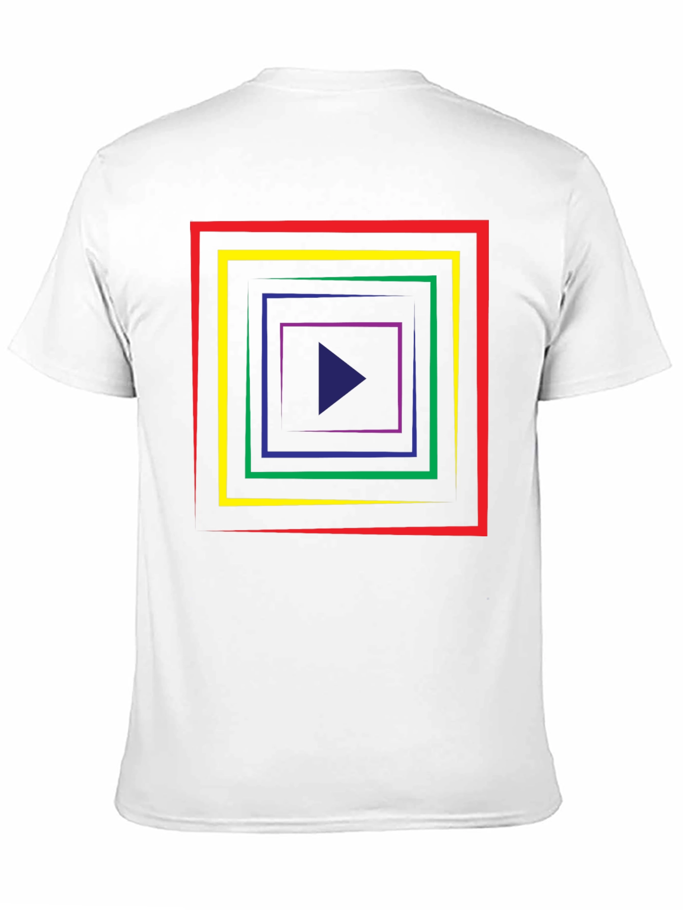 Geometric Tunnel T-Shirt - Retro Style Play Button Tee