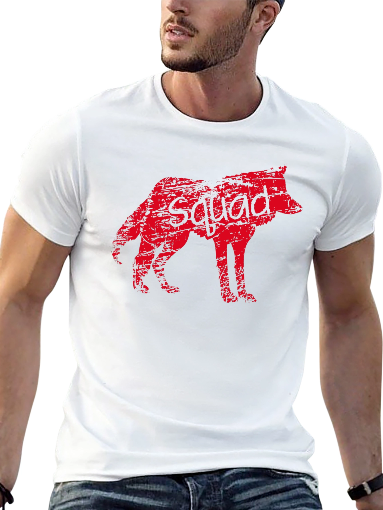 Squad Wolf Graphic Tee - Black