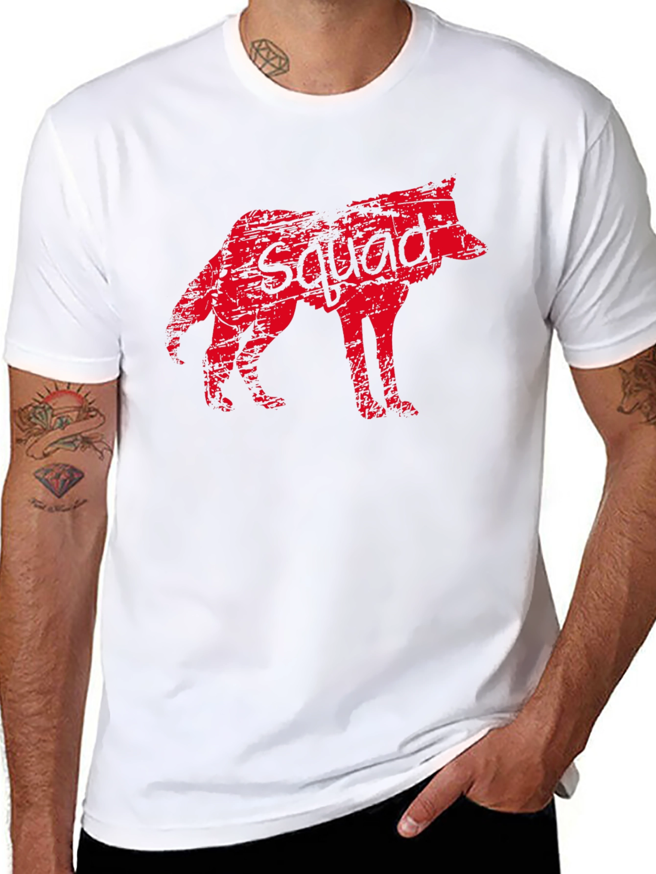 Squad Wolf Graphic Tee - Black