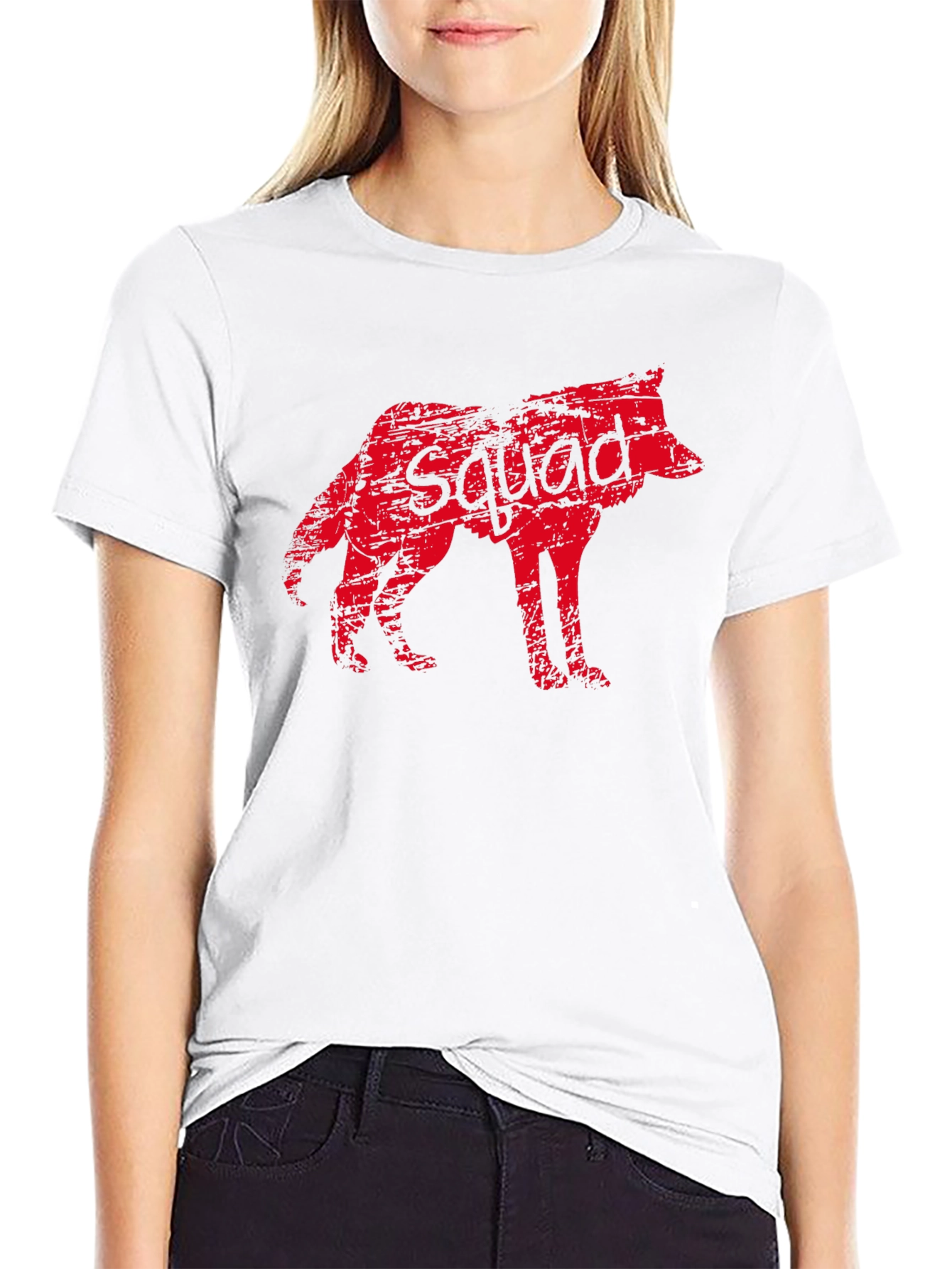 Squad Wolf Graphic Tee - Black