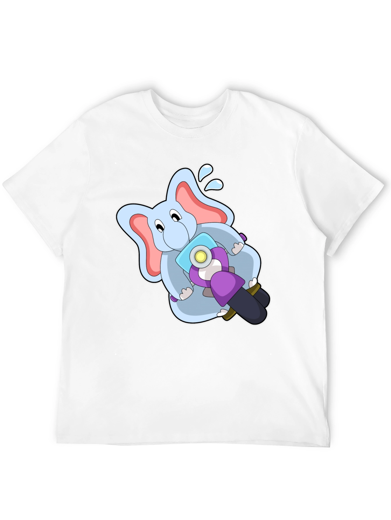 Elephant on Motorcycle Graphic T-Shirt