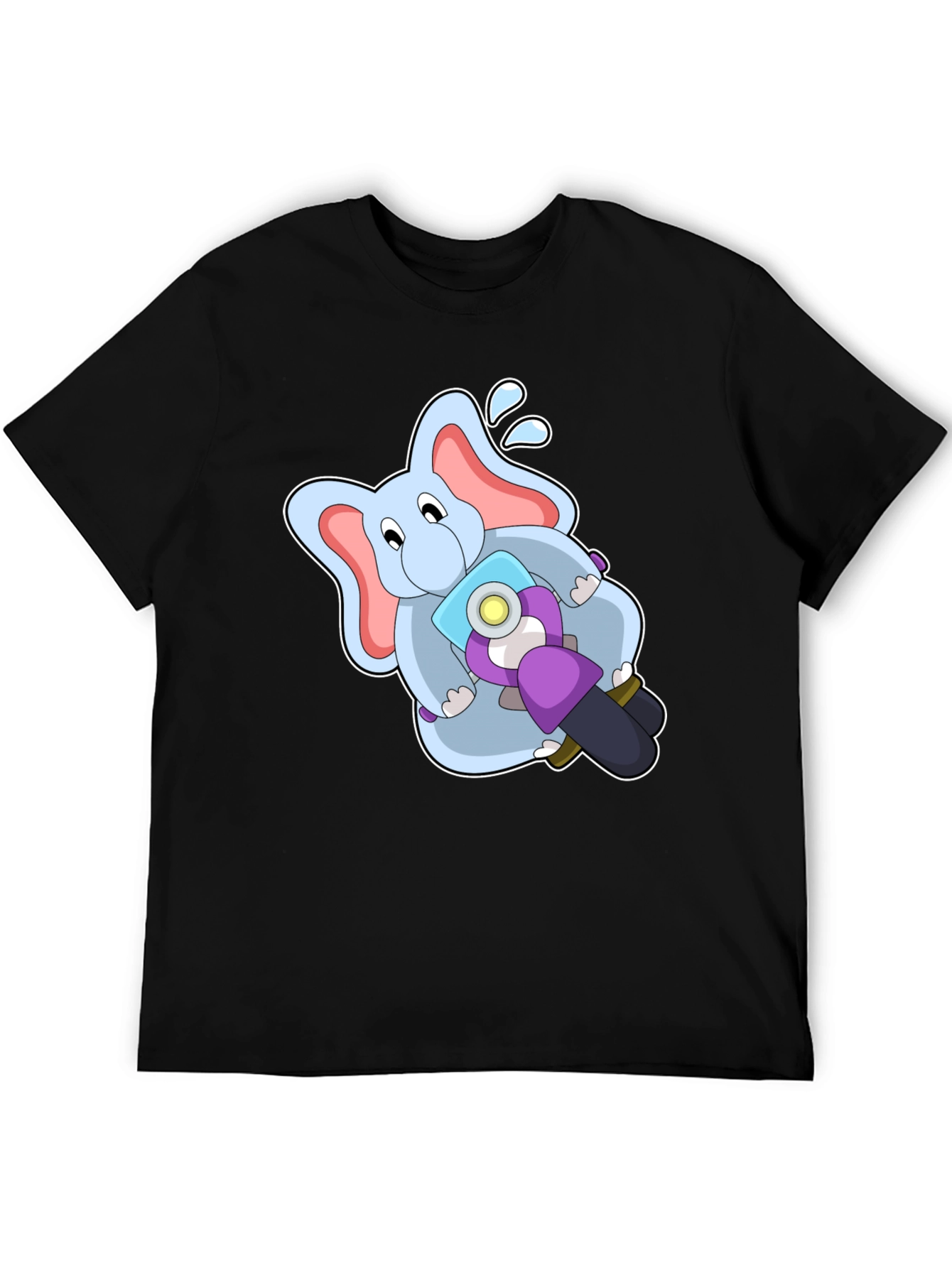 Elephant on Motorcycle Graphic T-Shirt