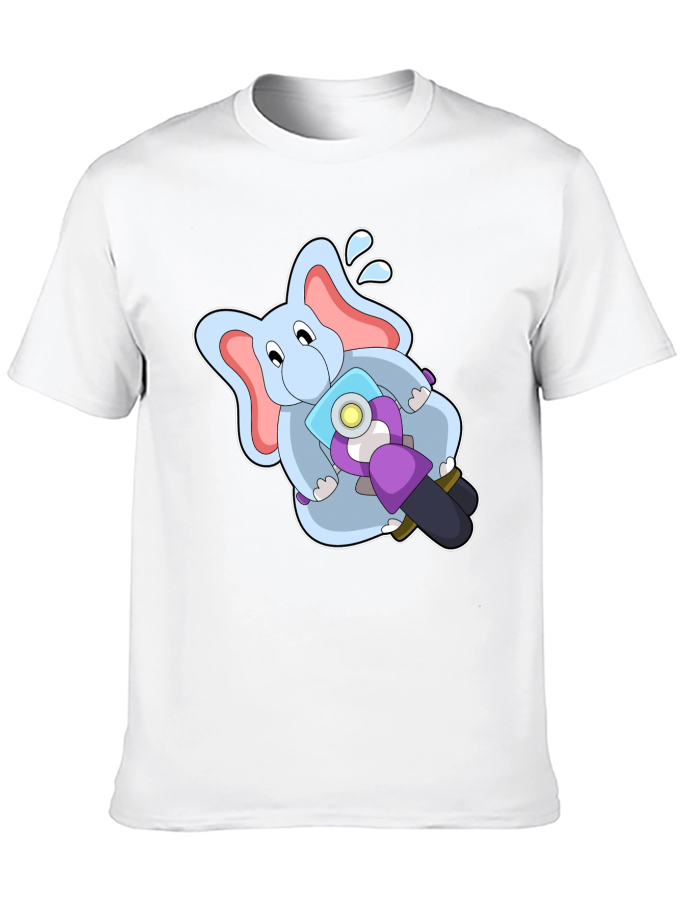 Elephant on Motorcycle Graphic T-Shirt