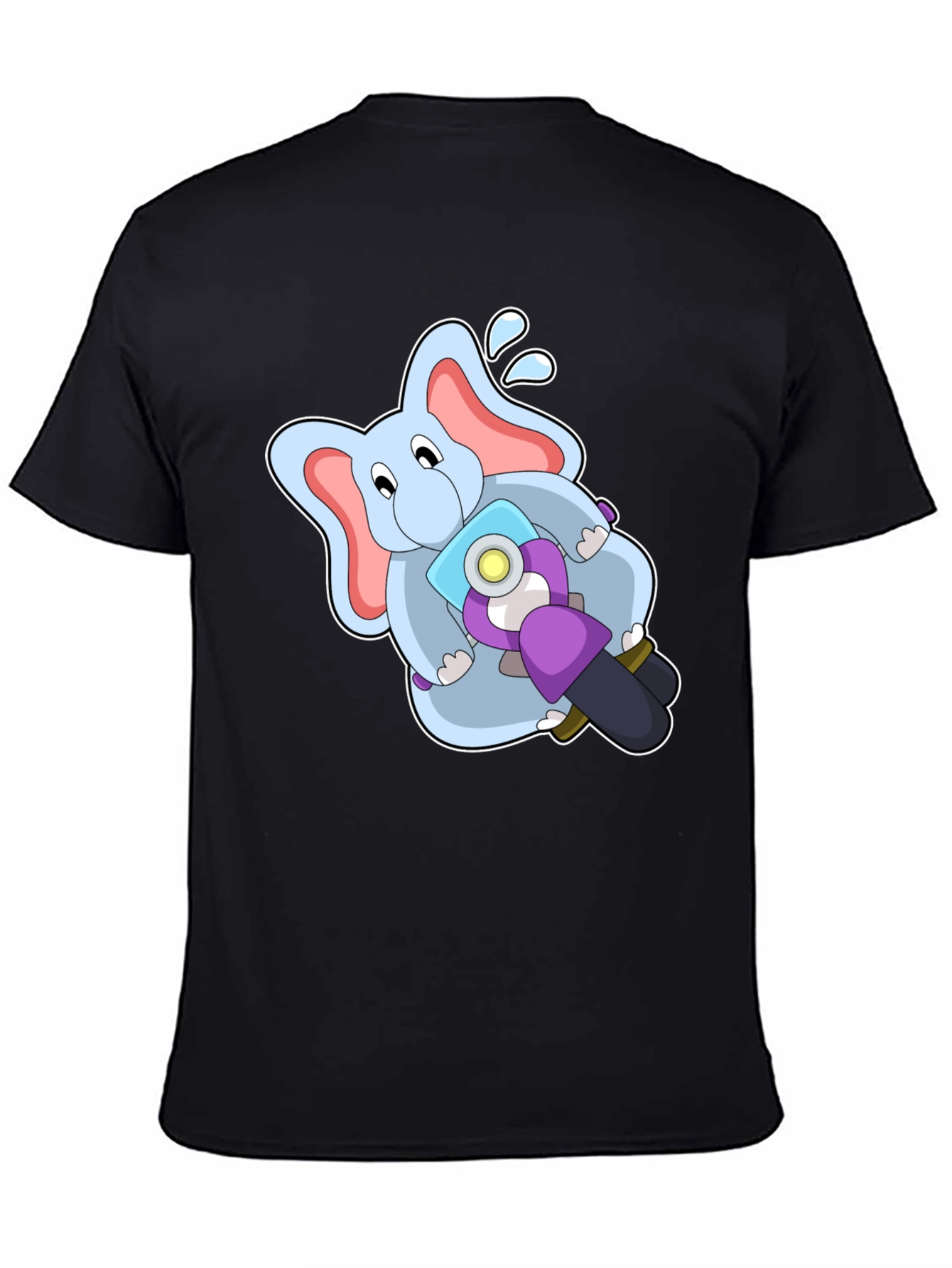 Elephant on Motorcycle Graphic T-Shirt