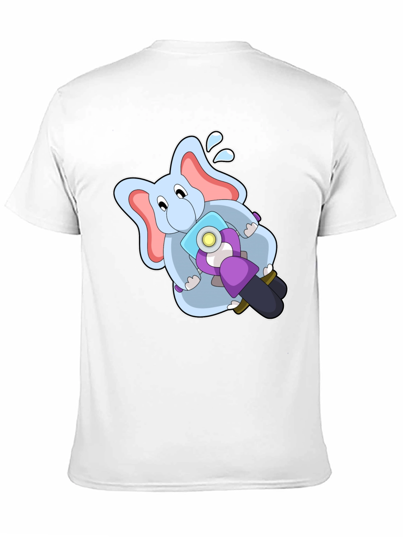 Elephant on Motorcycle Graphic T-Shirt