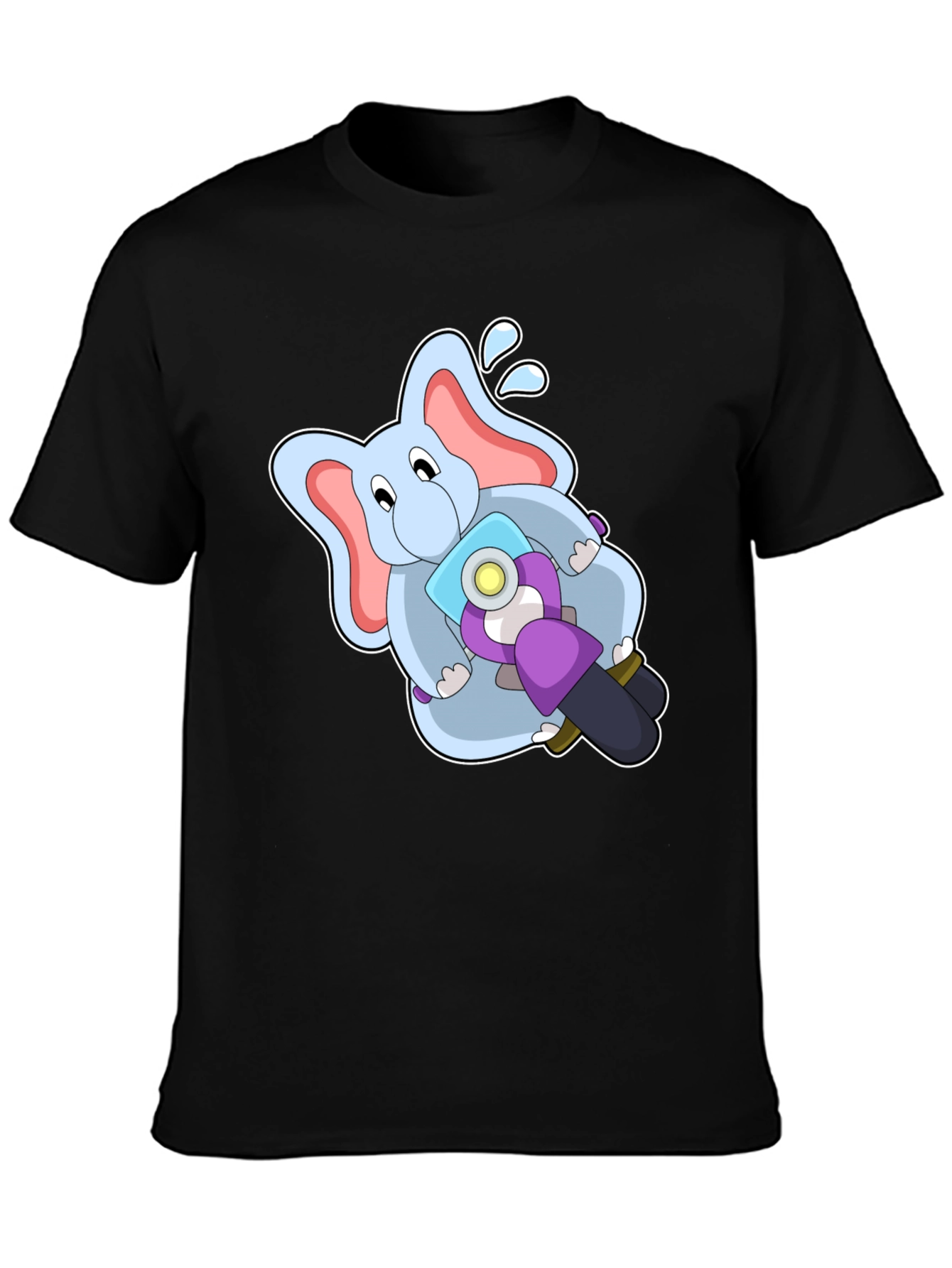 Elephant on Motorcycle Graphic T-Shirt