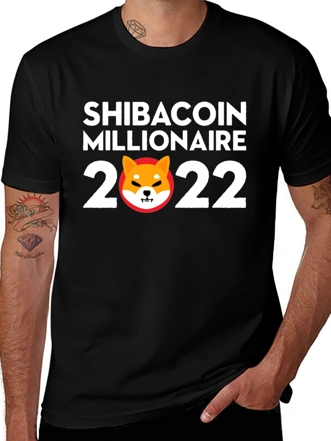 Shibacoin Millionaire 2022 Black T-Shirt