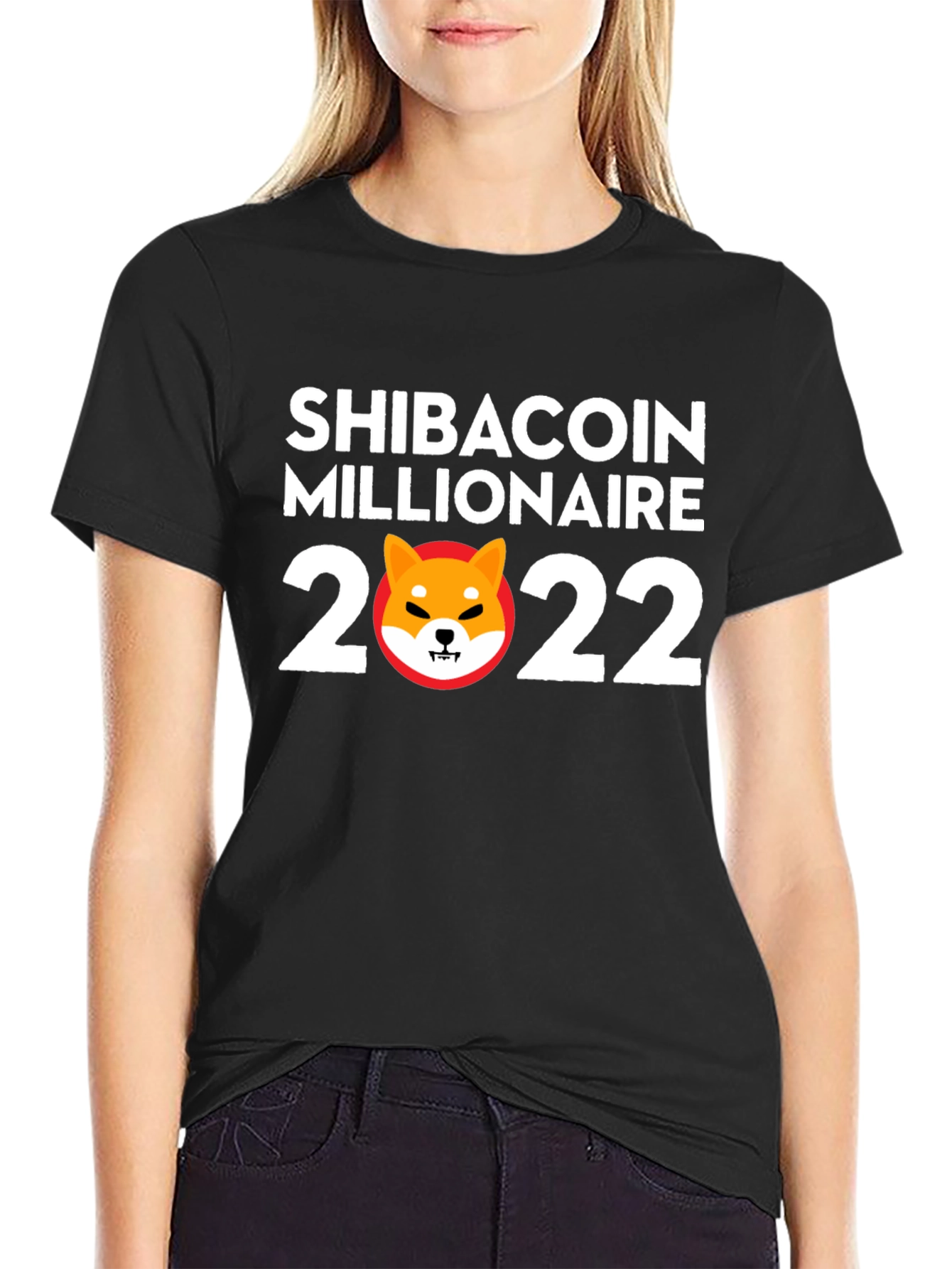 Shibacoin Millionaire 2022 Black T-Shirt