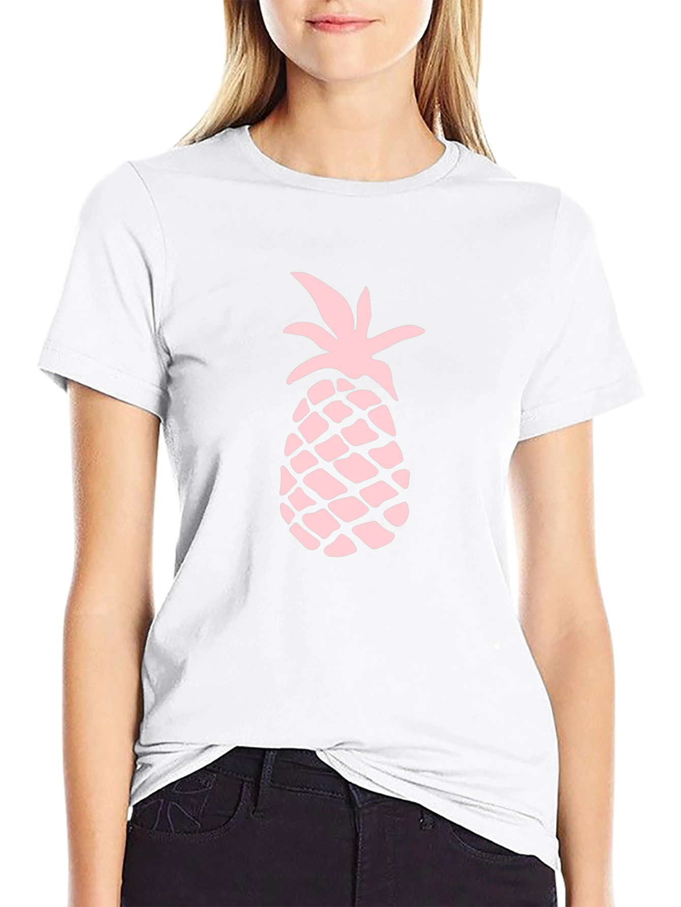Pineapple Print Black T-Shirt - Tropical Summer Style