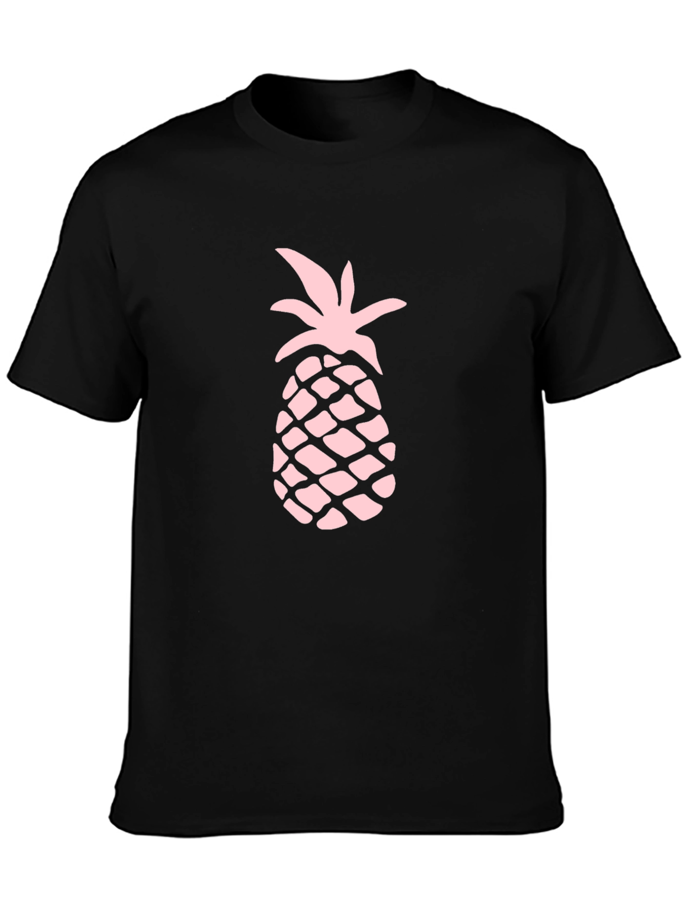 Pineapple Print Black T-Shirt - Tropical Summer Style