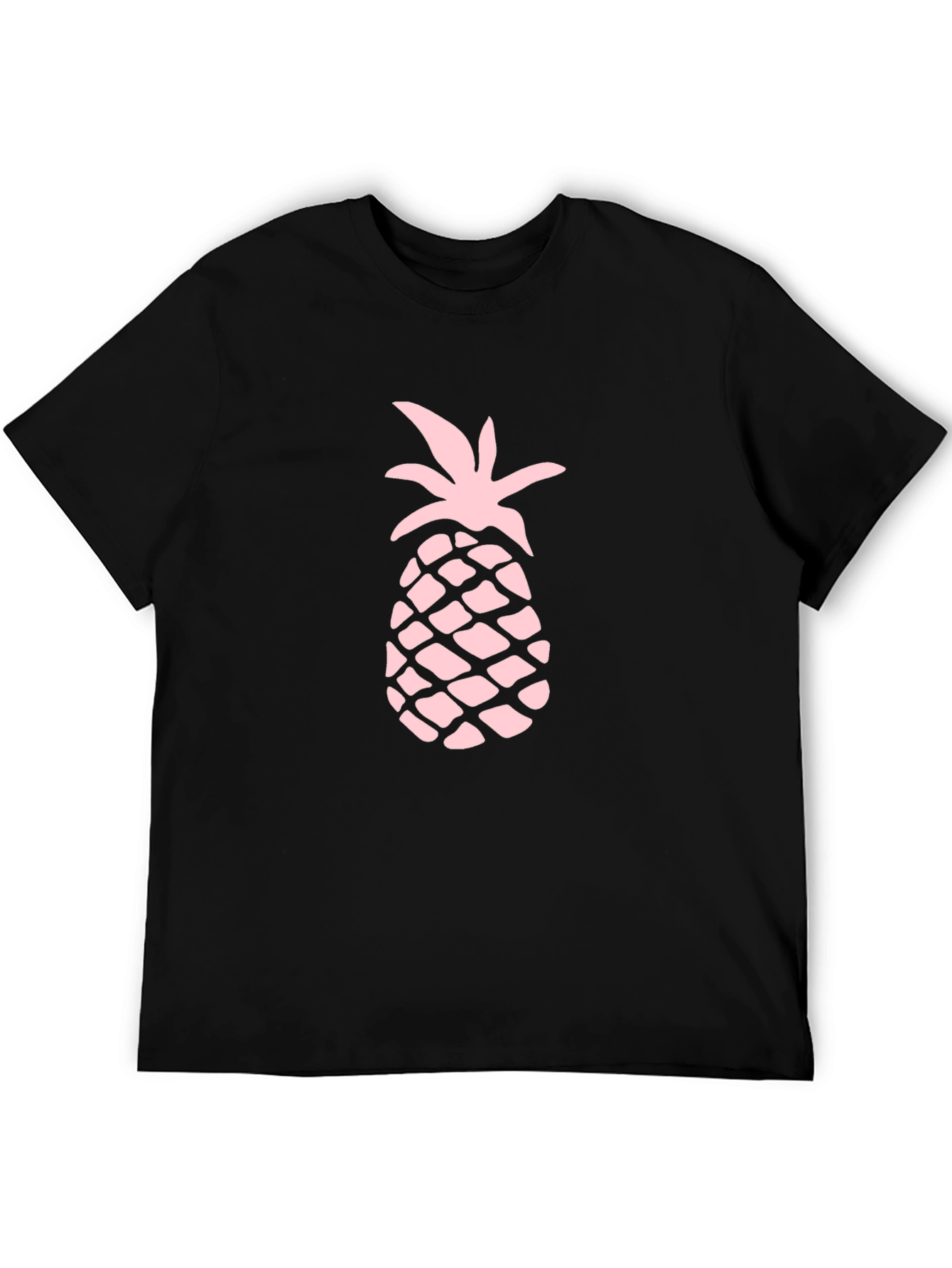 Pineapple Print Black T-Shirt - Tropical Summer Style