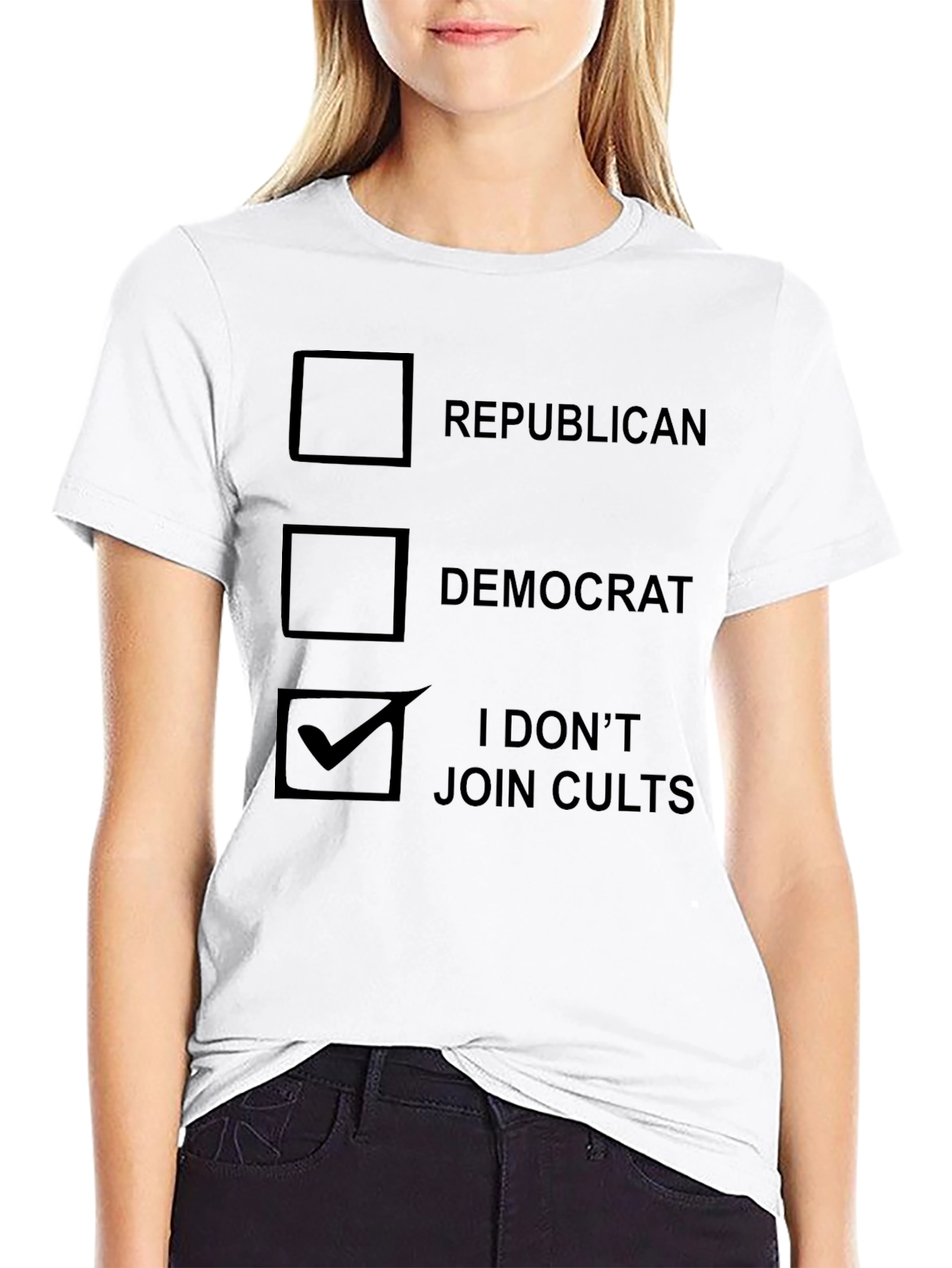 Political Humor T-Shirt - I Dont Join Cults
