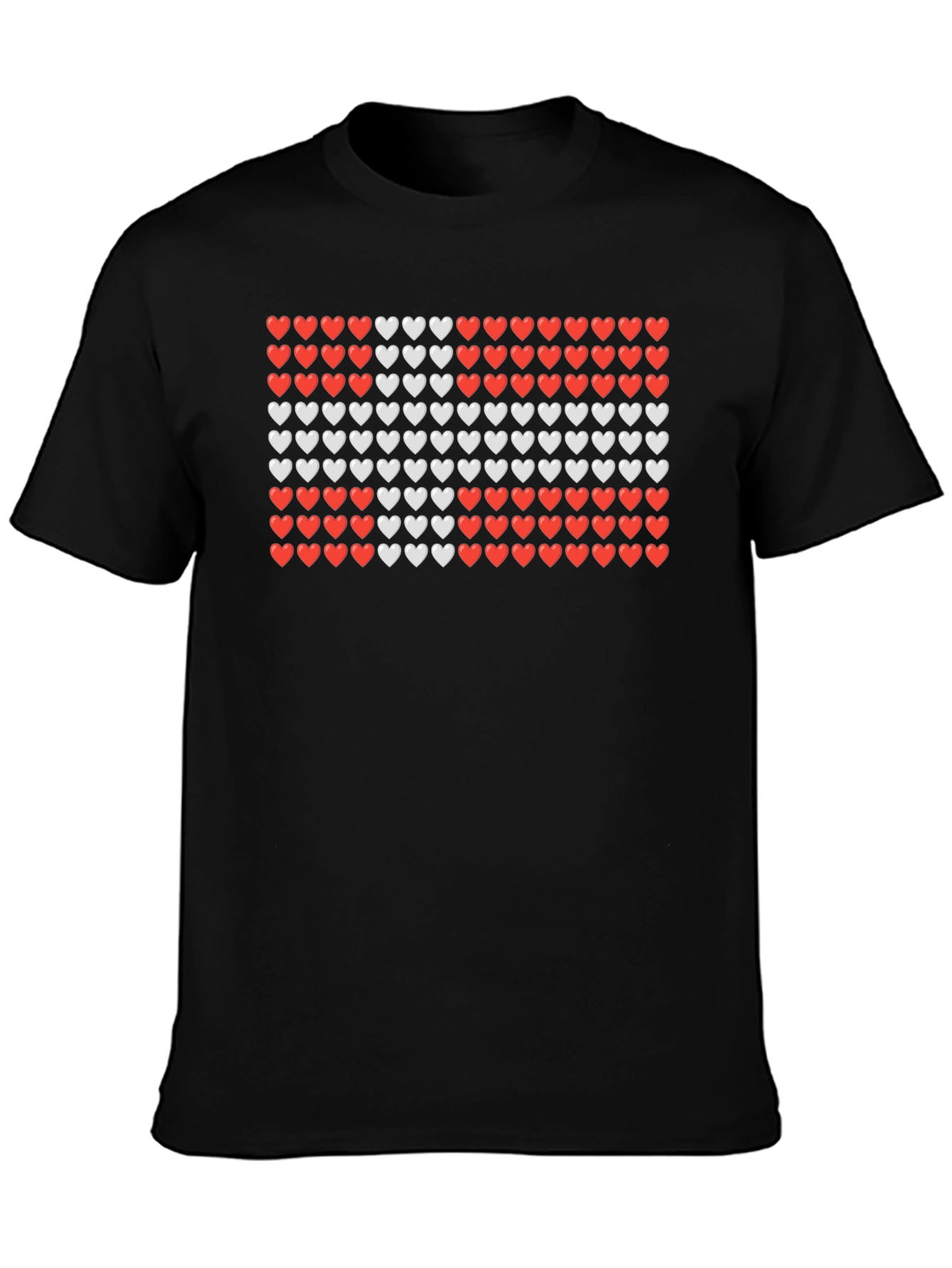 Denmark Flag Hearts Graphic T-Shirt