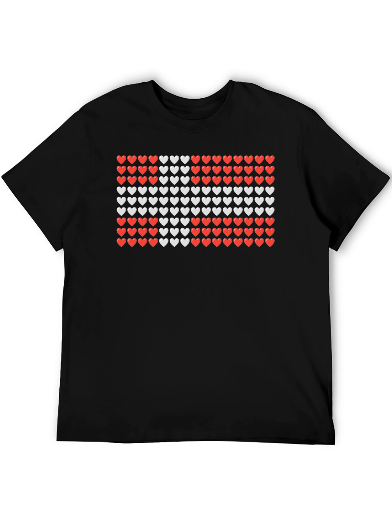 Denmark Flag Hearts Graphic T-Shirt