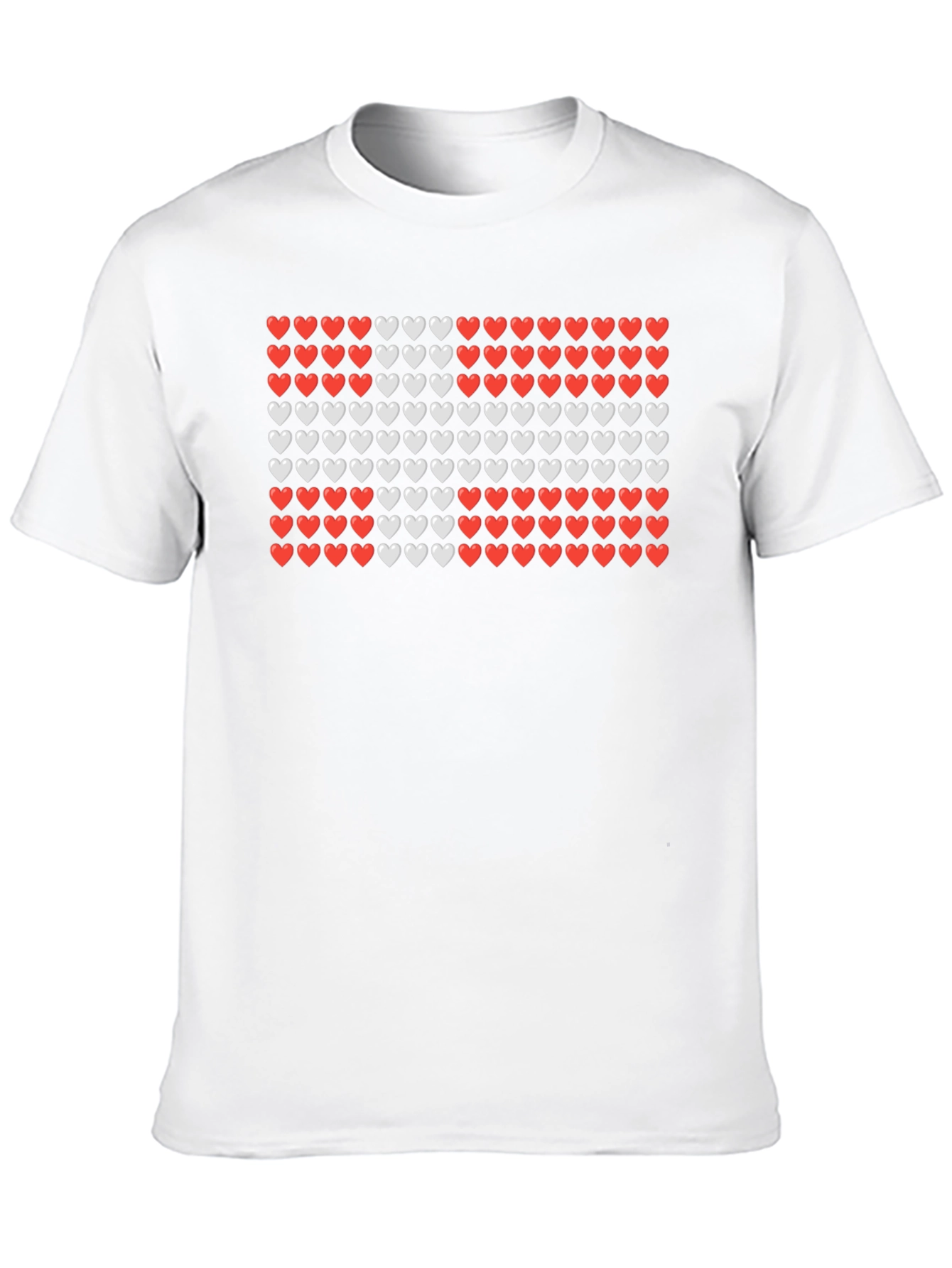 Denmark Flag Hearts Graphic T-Shirt